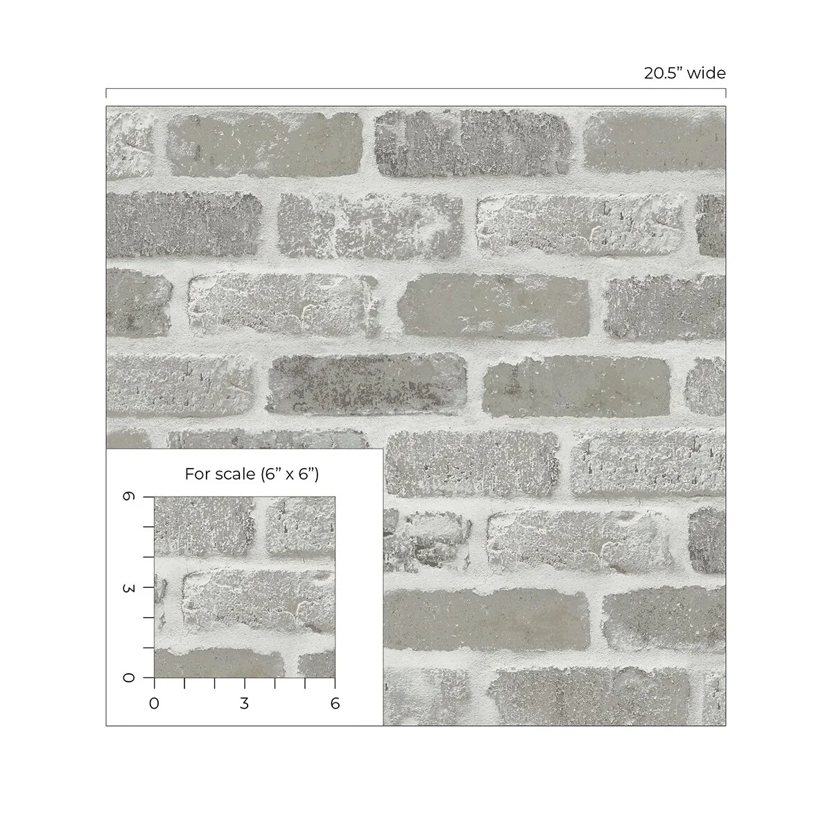 NextWall Washed Brick Peel and Stick Removable Wallpaper