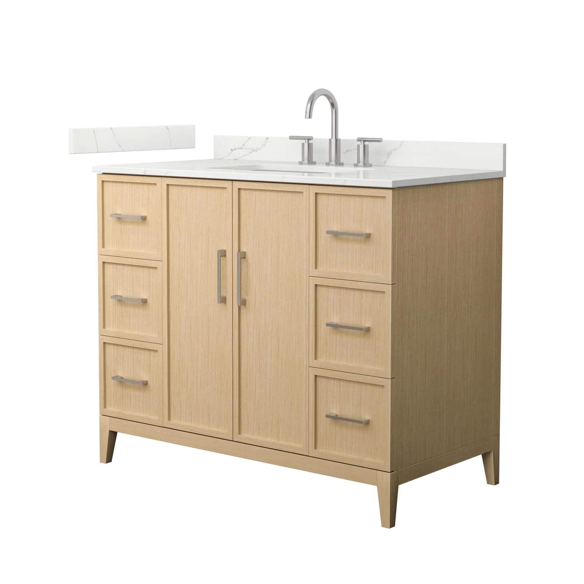 Elan 42-inch Single Vanity, 3 Hole Quartz Top