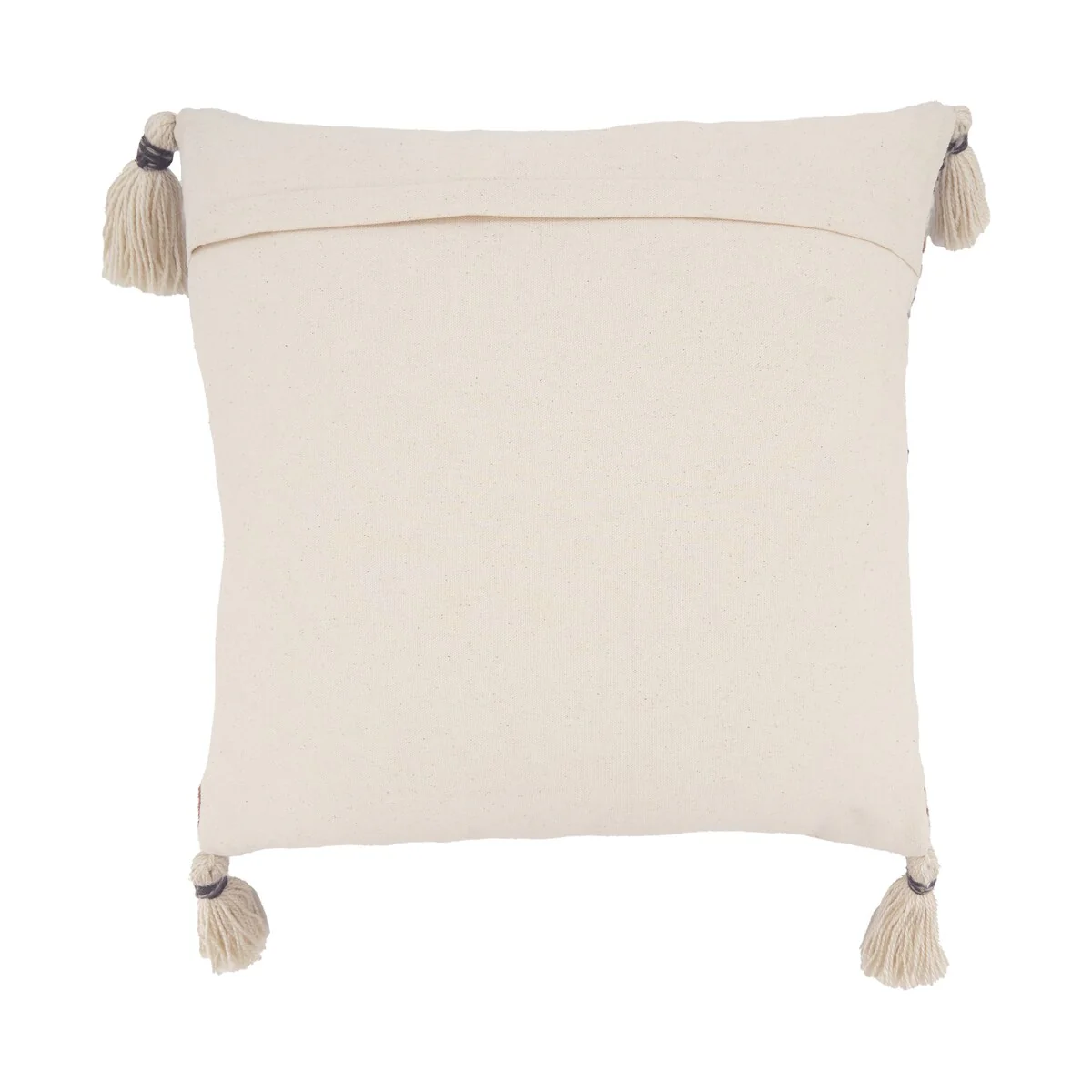 Color Band Fringed Outdoor Throw Pillow
