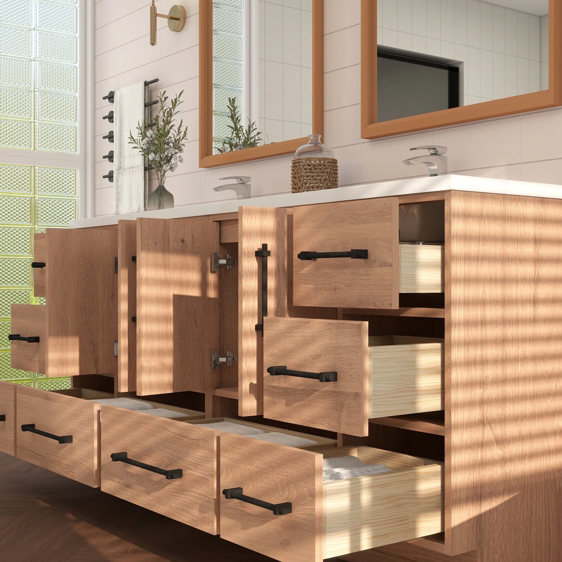 Victoria 72'' Freestanding Vanity with Double Reinforced Acrylic Sink - 71.5