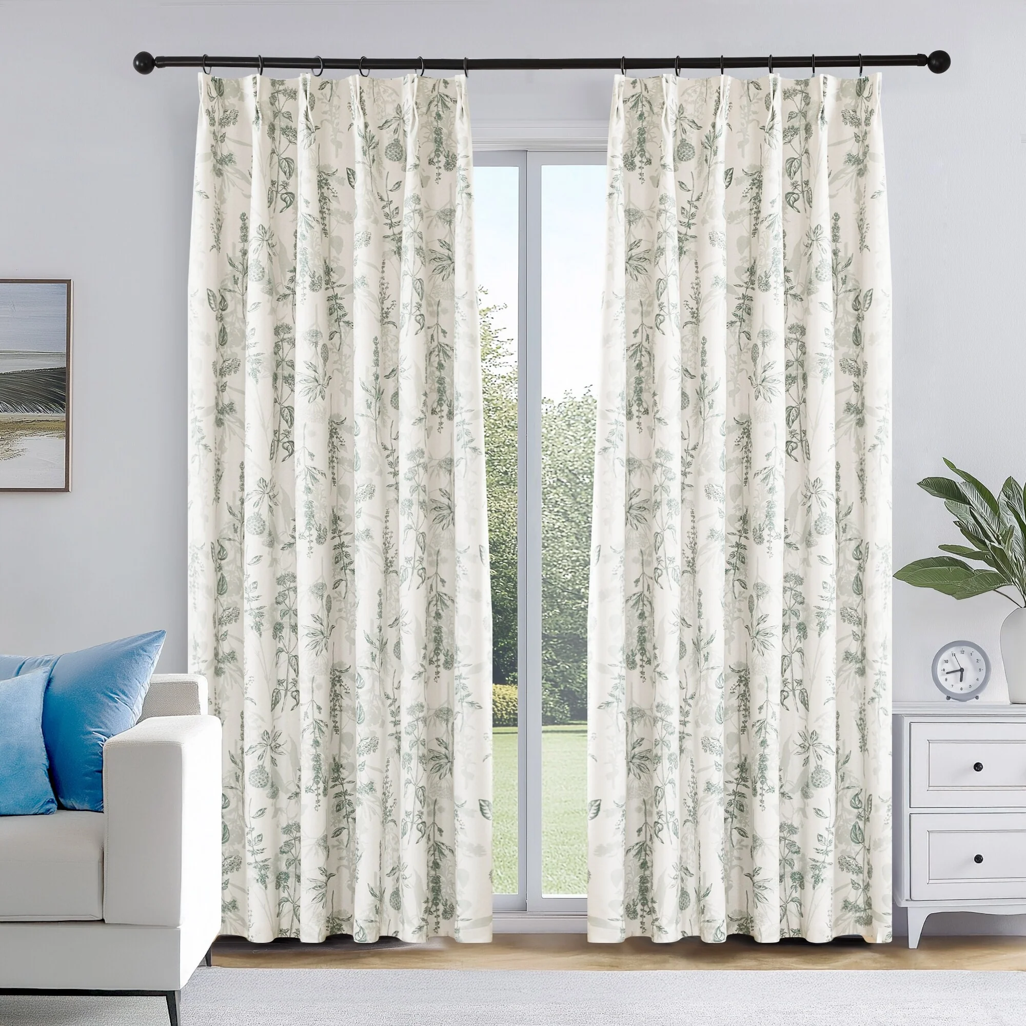Deconovo Recycled Pinch Pleat Blackout Curtains for Bedroom 2 Panels