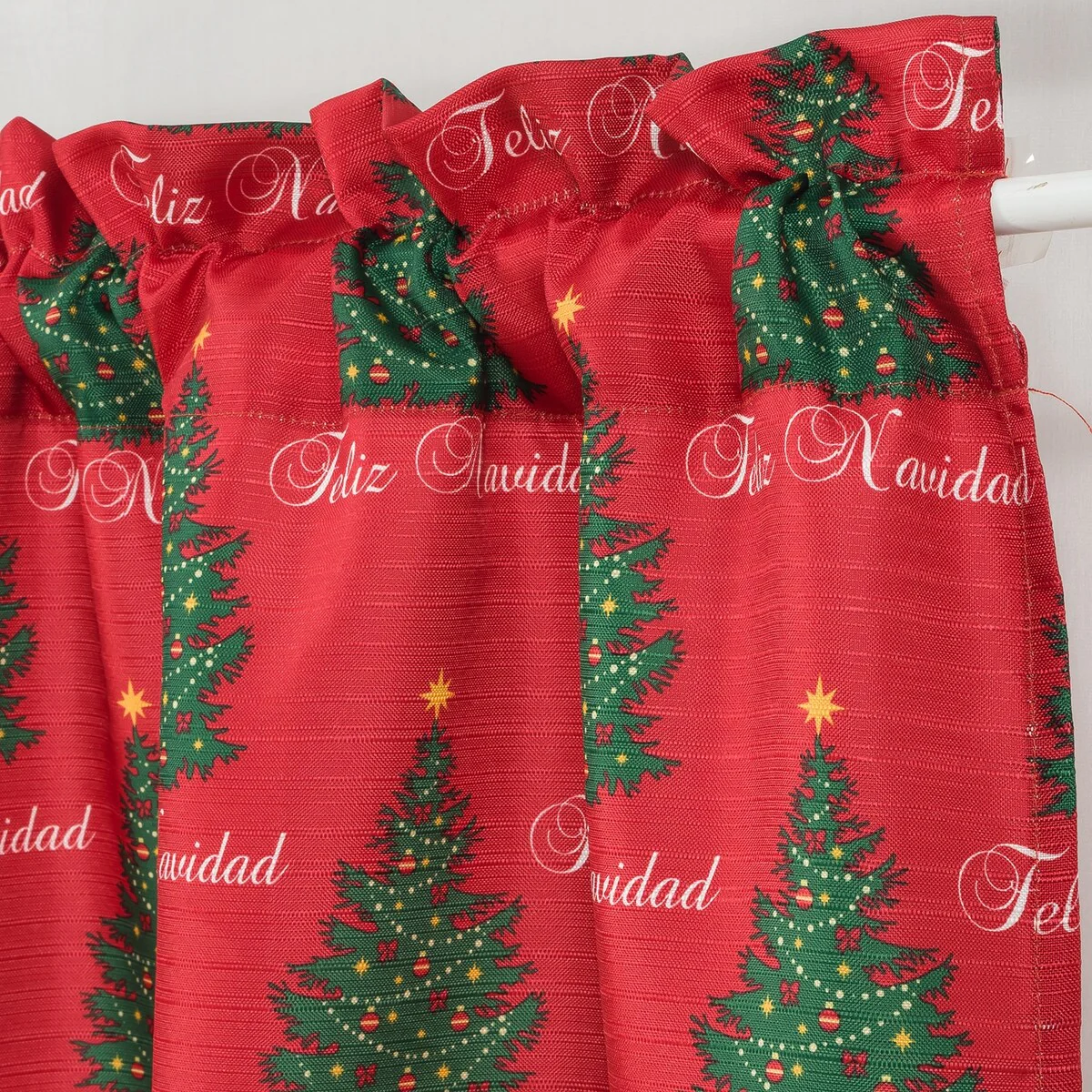 Christmas Tree Kitchen Curtain