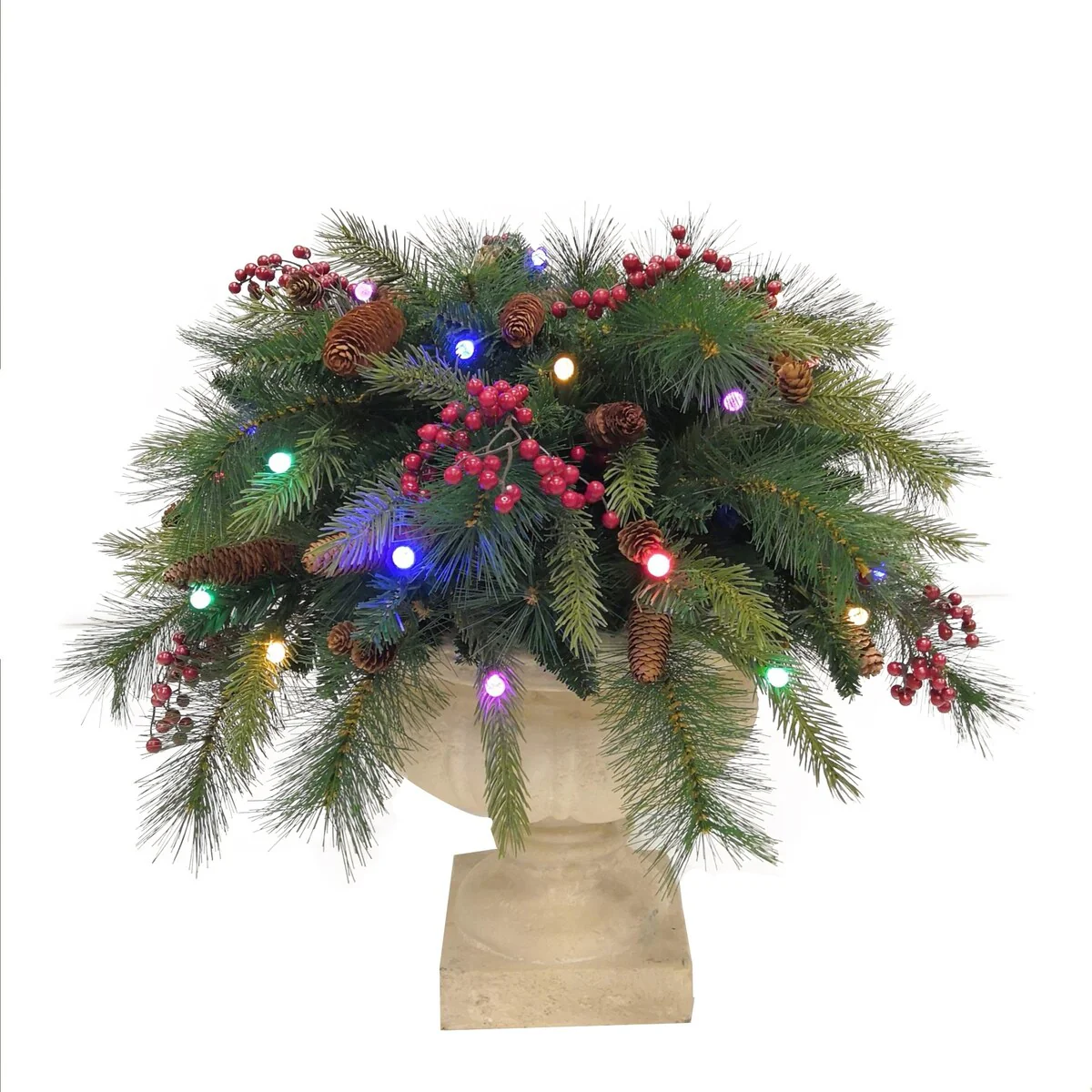 Traditional Woodland Berry Multi LED Light Pot Filler - Choose LED Raspberry Covers or LED T5 Mini Lights