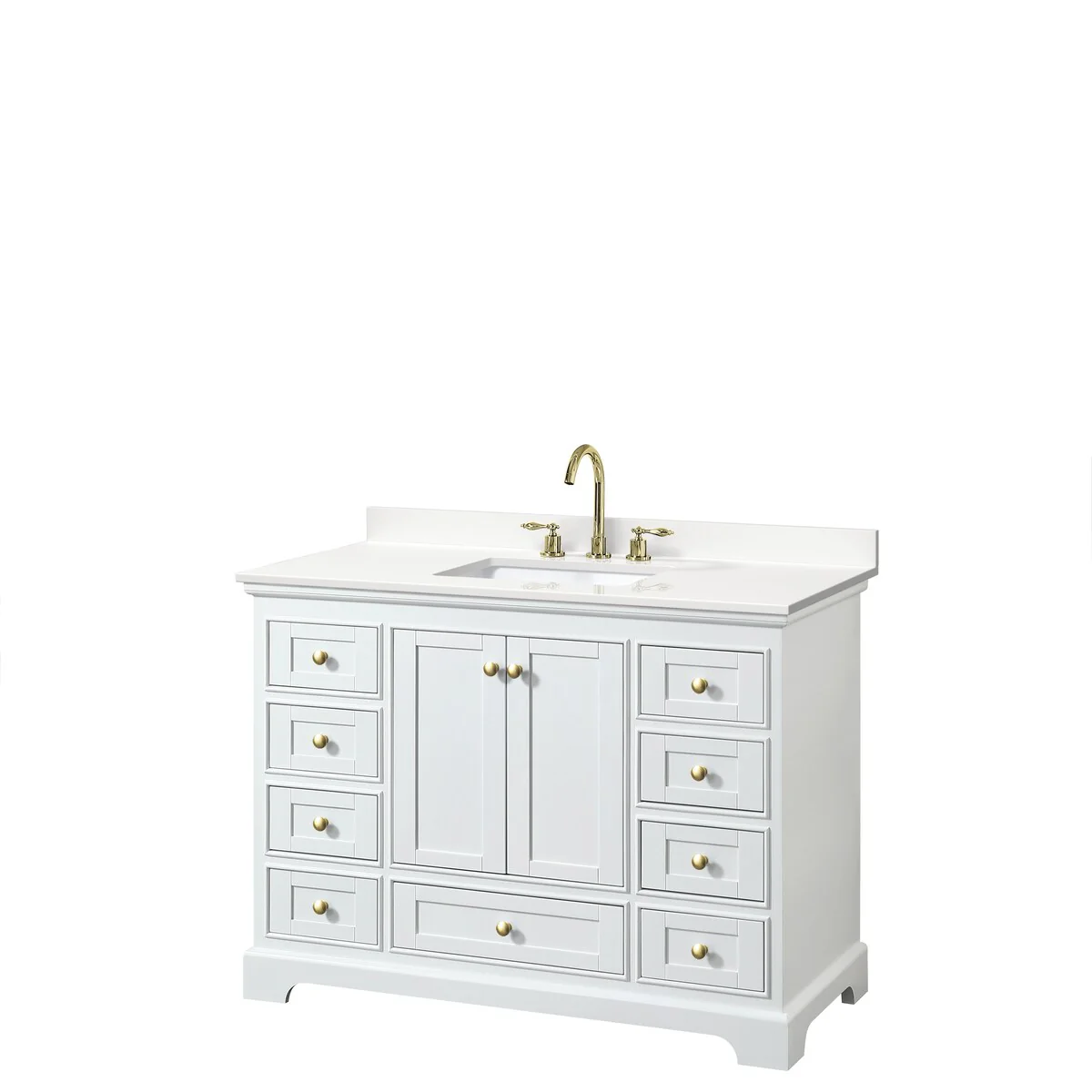 Deborah 48-inch Single Vanity, Quartz Top