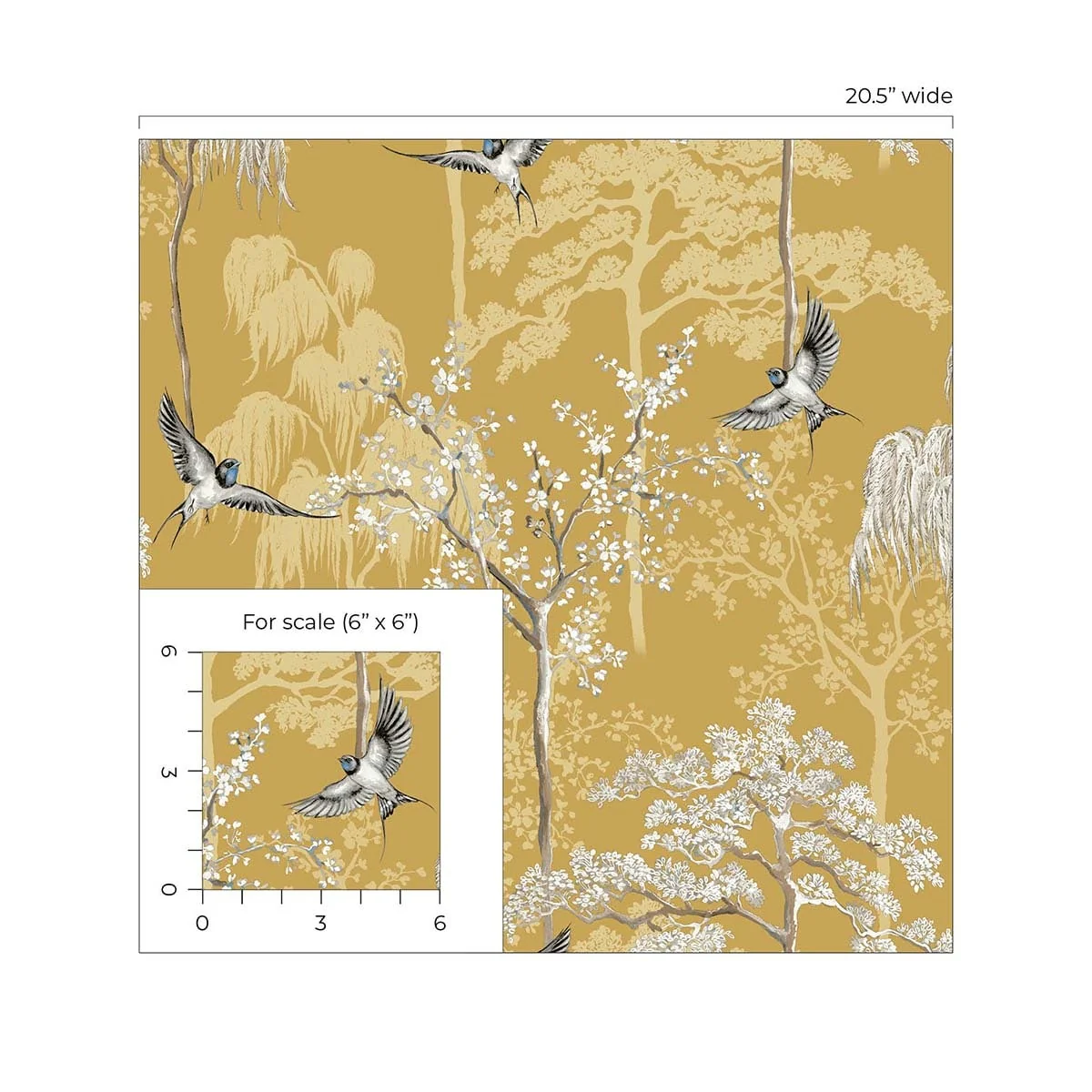 Arthouse Bird Garden Peel and Stick Wallpaper
