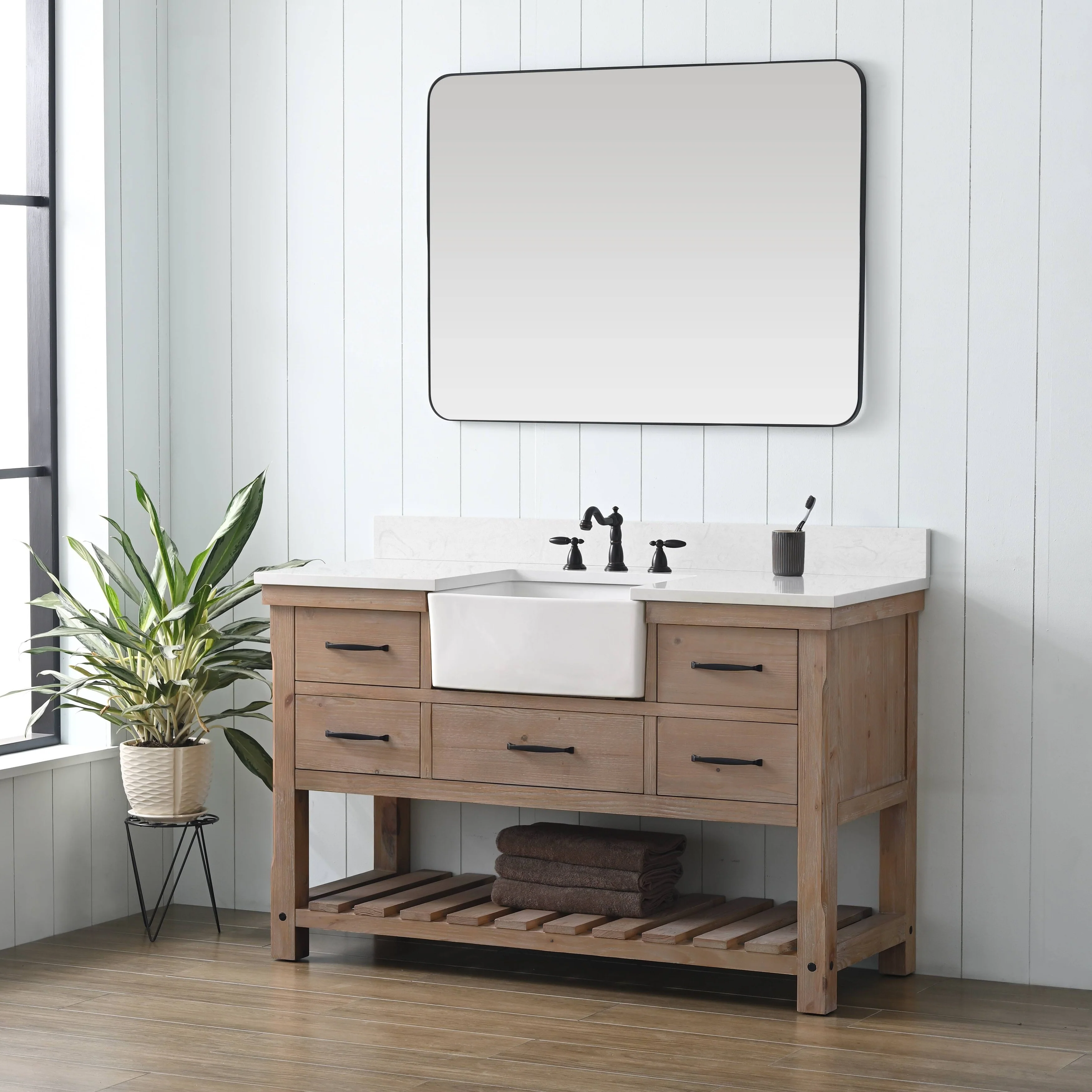 Sudio Design Bathroom Vanity Wesley Weathered Collection.