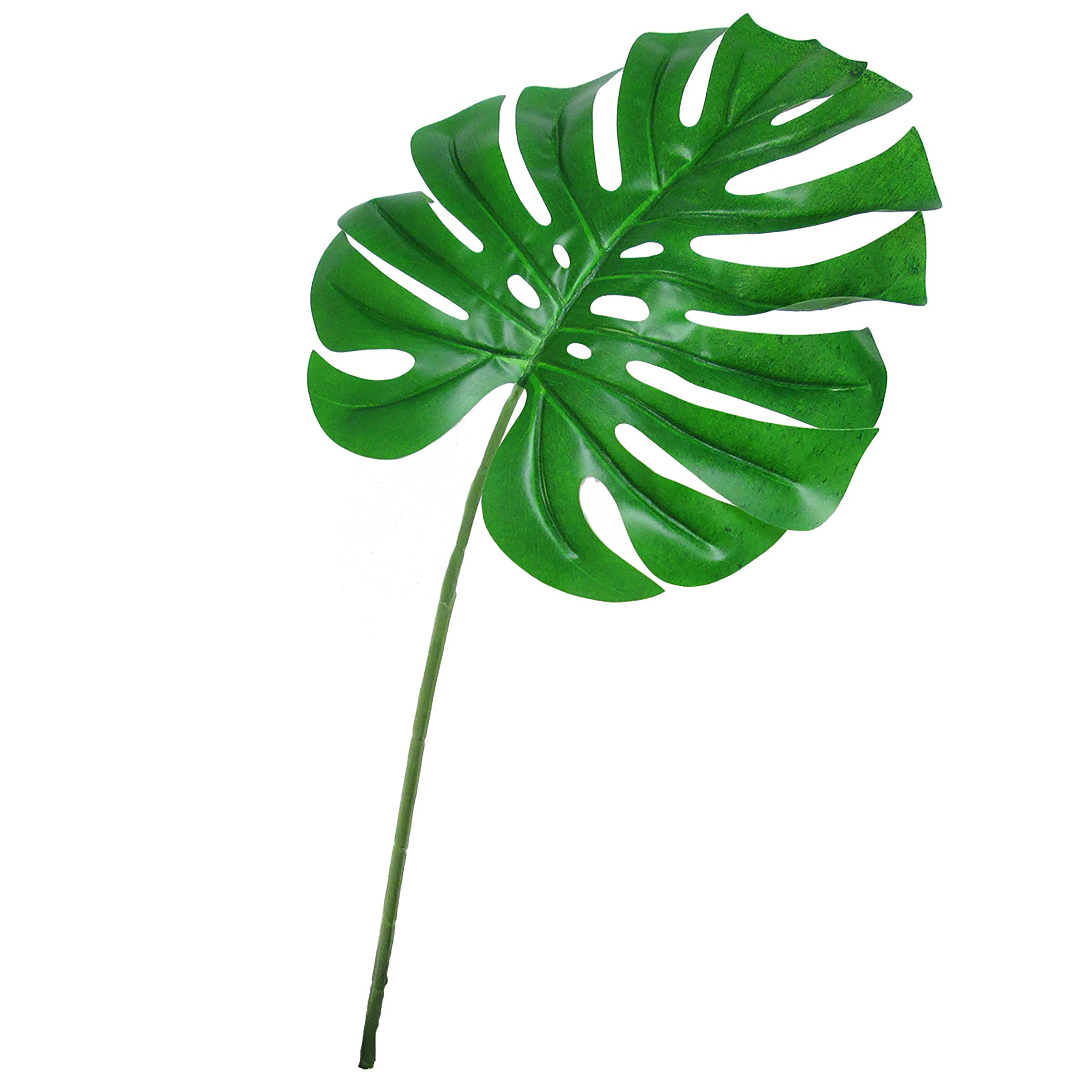 Set of 6 Artificial Philodendron Monstera Split Leaf Stem Plant Greenery Foliage Spray Branch 28.5in