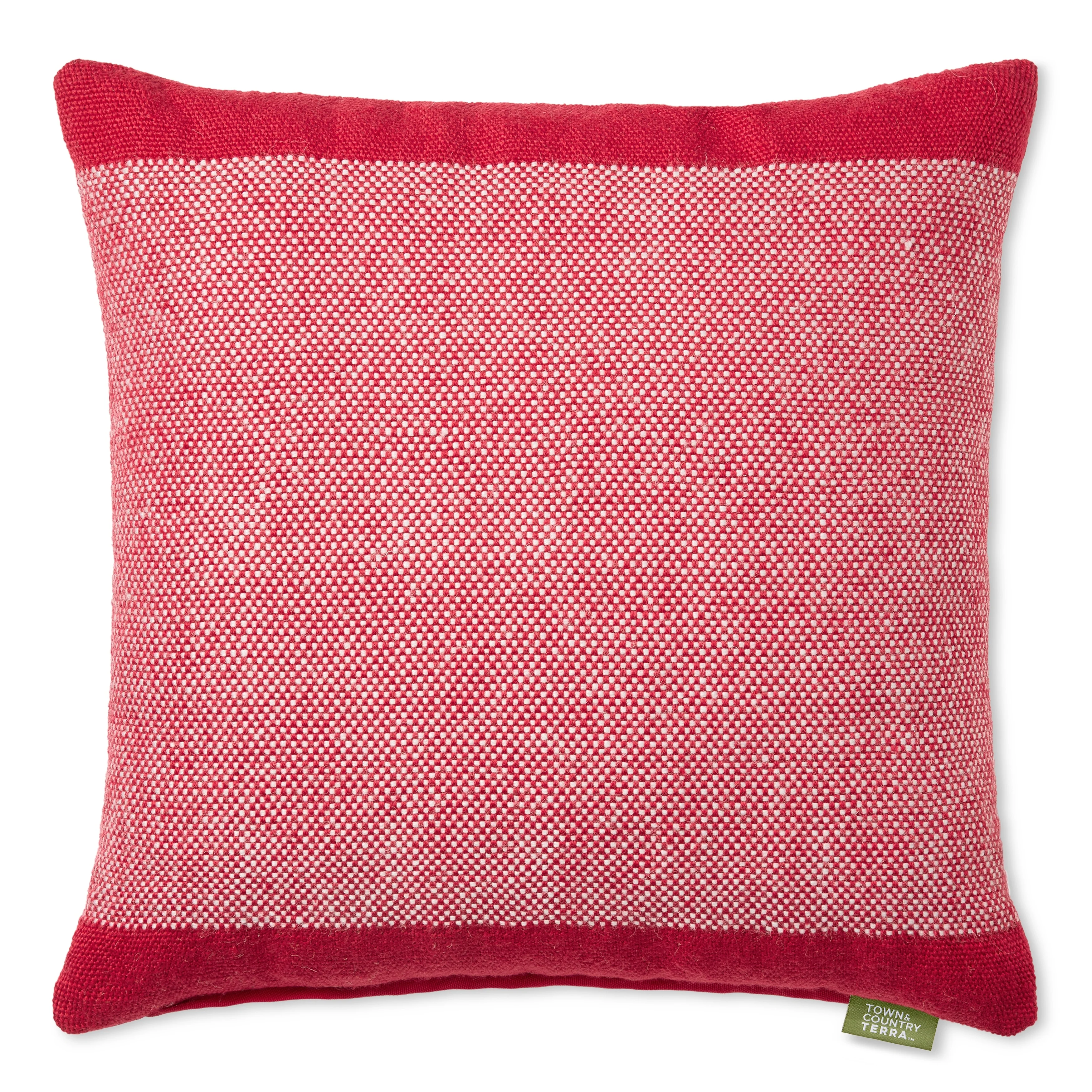 TOWN & COUNTRY TERRA Alara Solid Border Indoor Outdoor Decorative Pillow 20