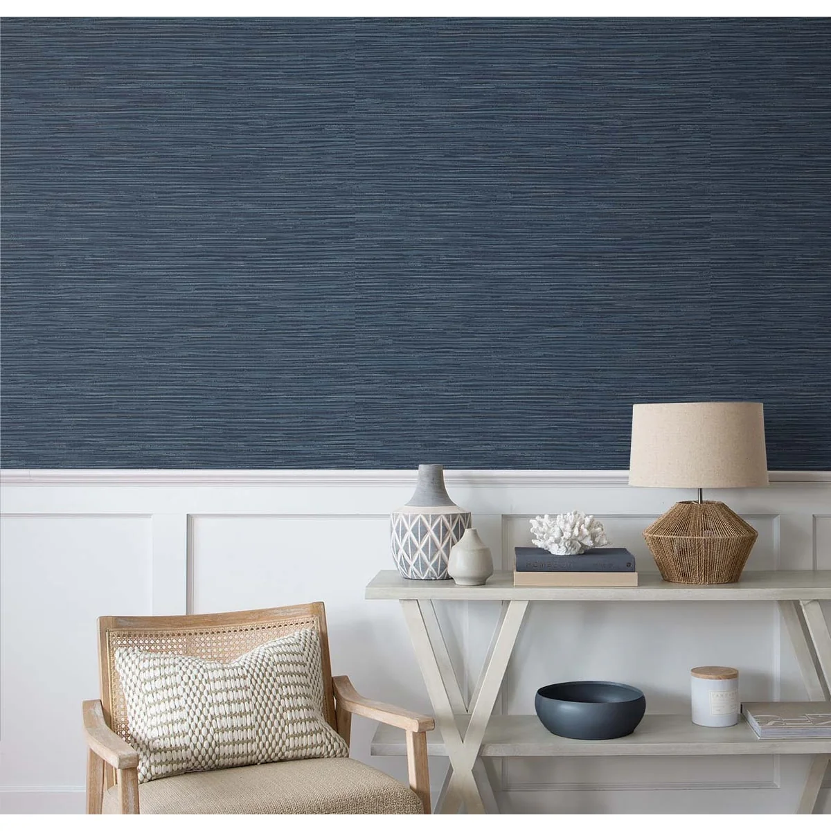 NextWall Cyrus Faux Grasscloth Peel and Stick Wallpaper