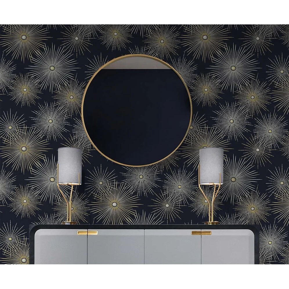 NextWall Starburst Geo Peel and Stick Wallpaper