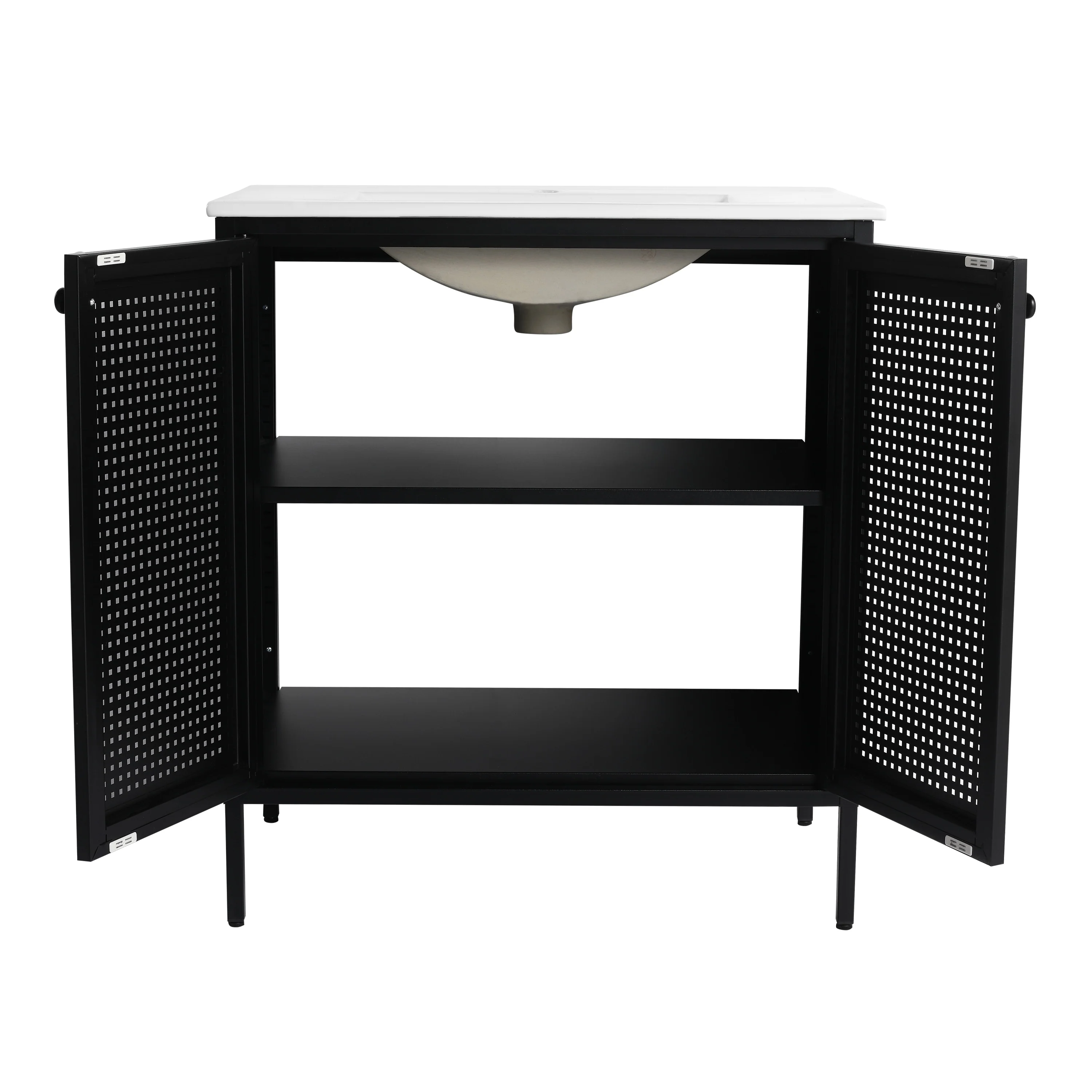 BNK 24/30 inch Freestanding Single Sink Bathroom Vanity with Soft Close Door and 1 adjustable shelf