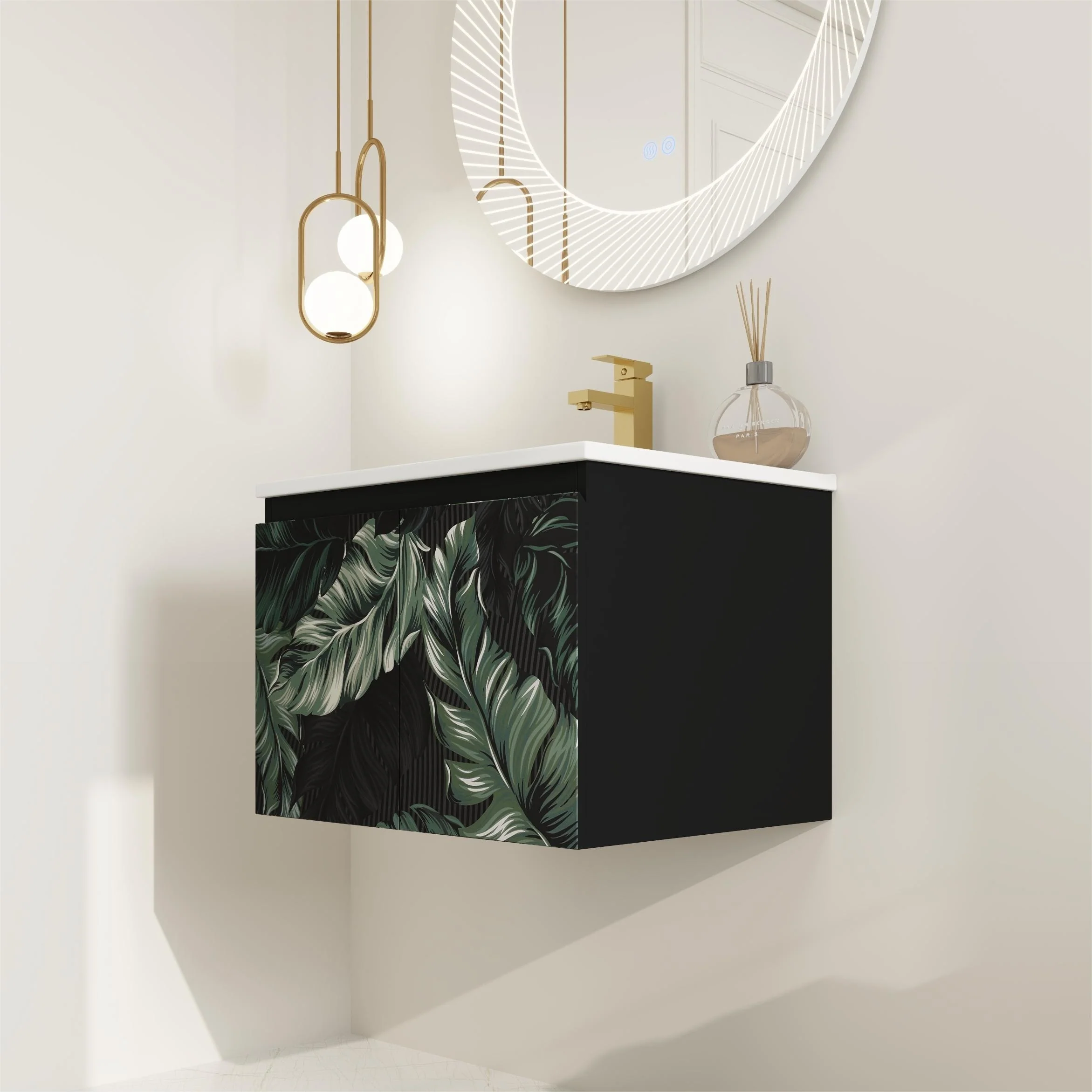 BNK 24/30/48 Inch Double Sink Bathroom Vanity with Soft Close Door