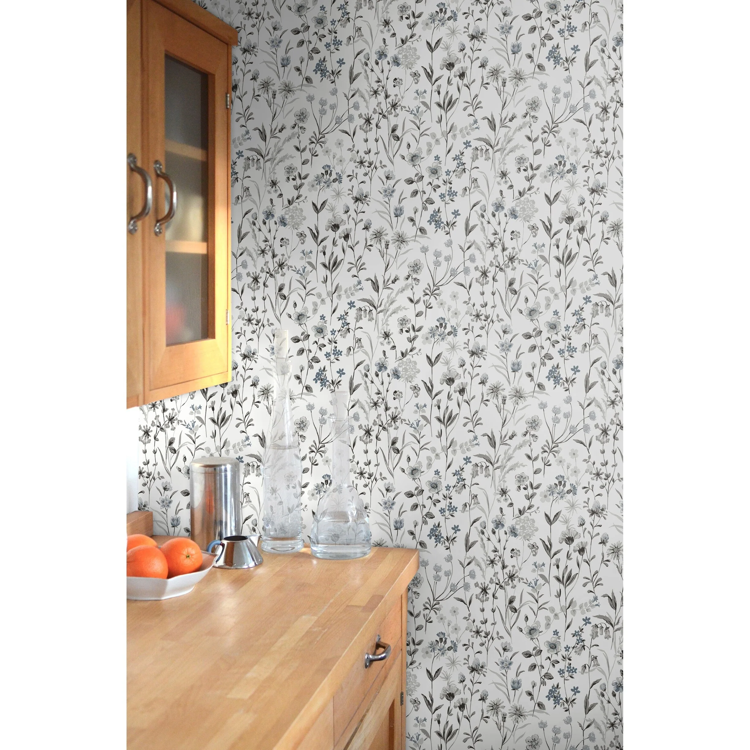 NextWall Wildflowers Peel and Stick Wallpaper