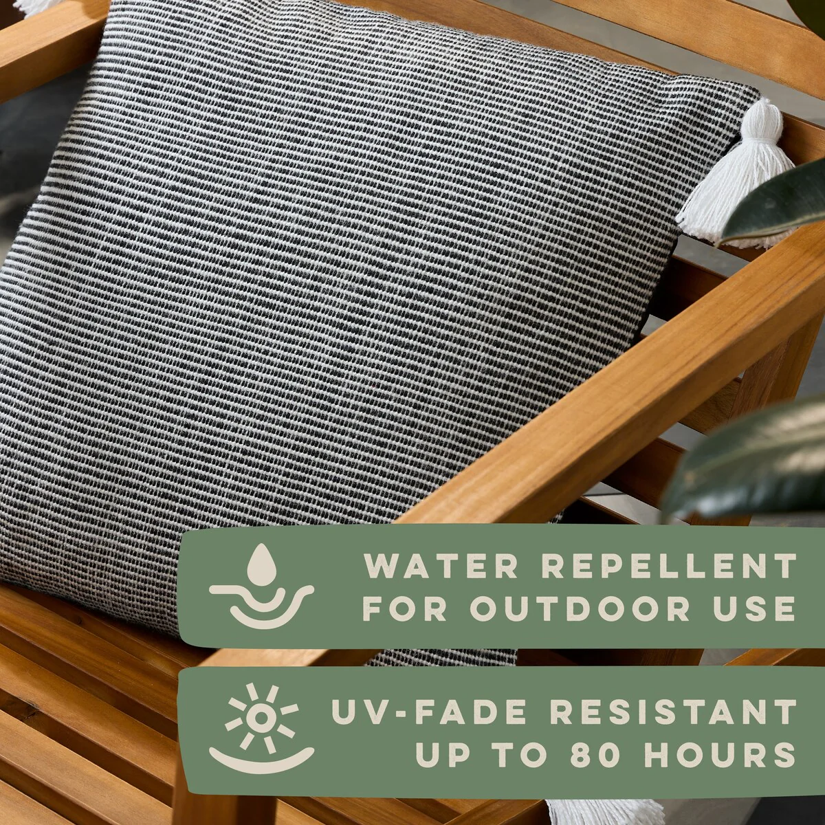 TOWN & COUNTRY TERRA Alara Ribbed Texture Indoor Outdoor Decorative Pillow