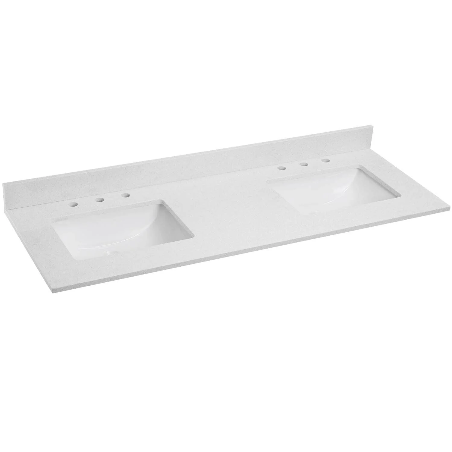 YASINU 72 inch White Quartz Vanity Top with Double Sink