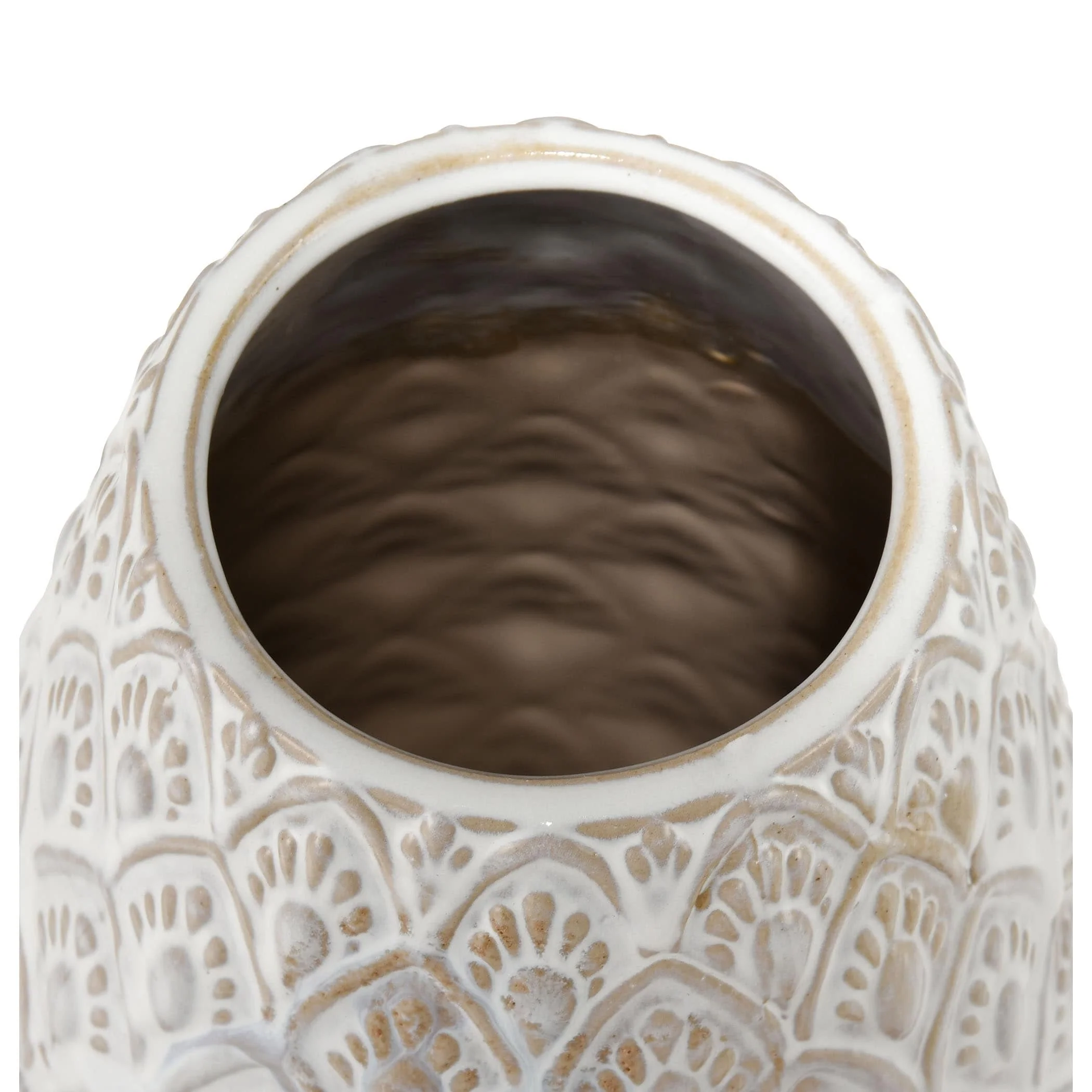 Elk Home Hollywell White Earthenware 8 Inch Wide Vase