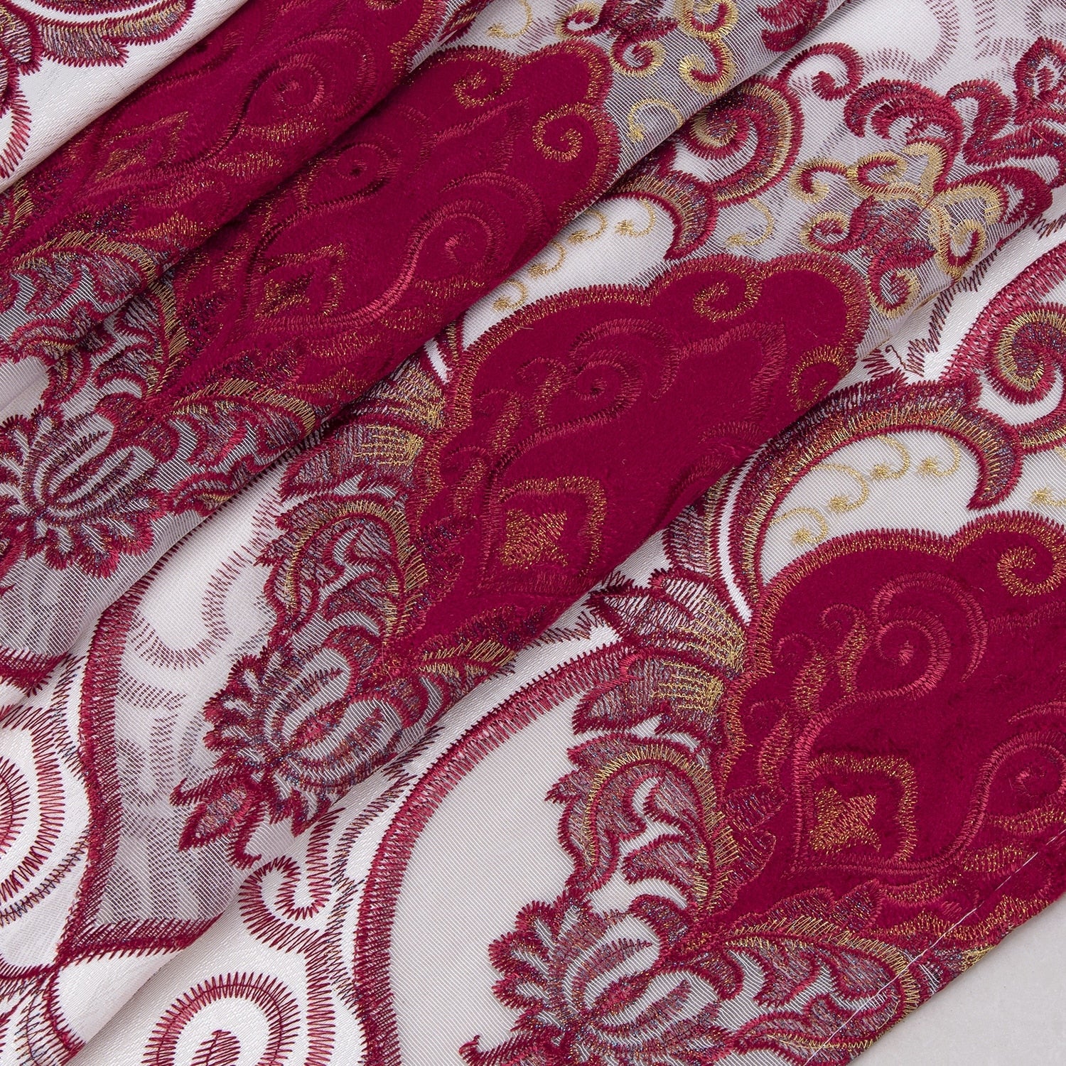Betsy Macrame Embroidered Window Curtain Panel