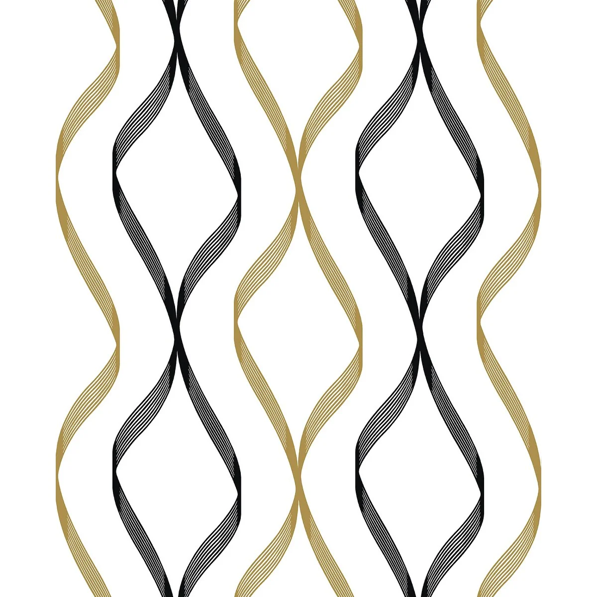 NextWall Ogee Ribbon Peel and Stick Wallpaper