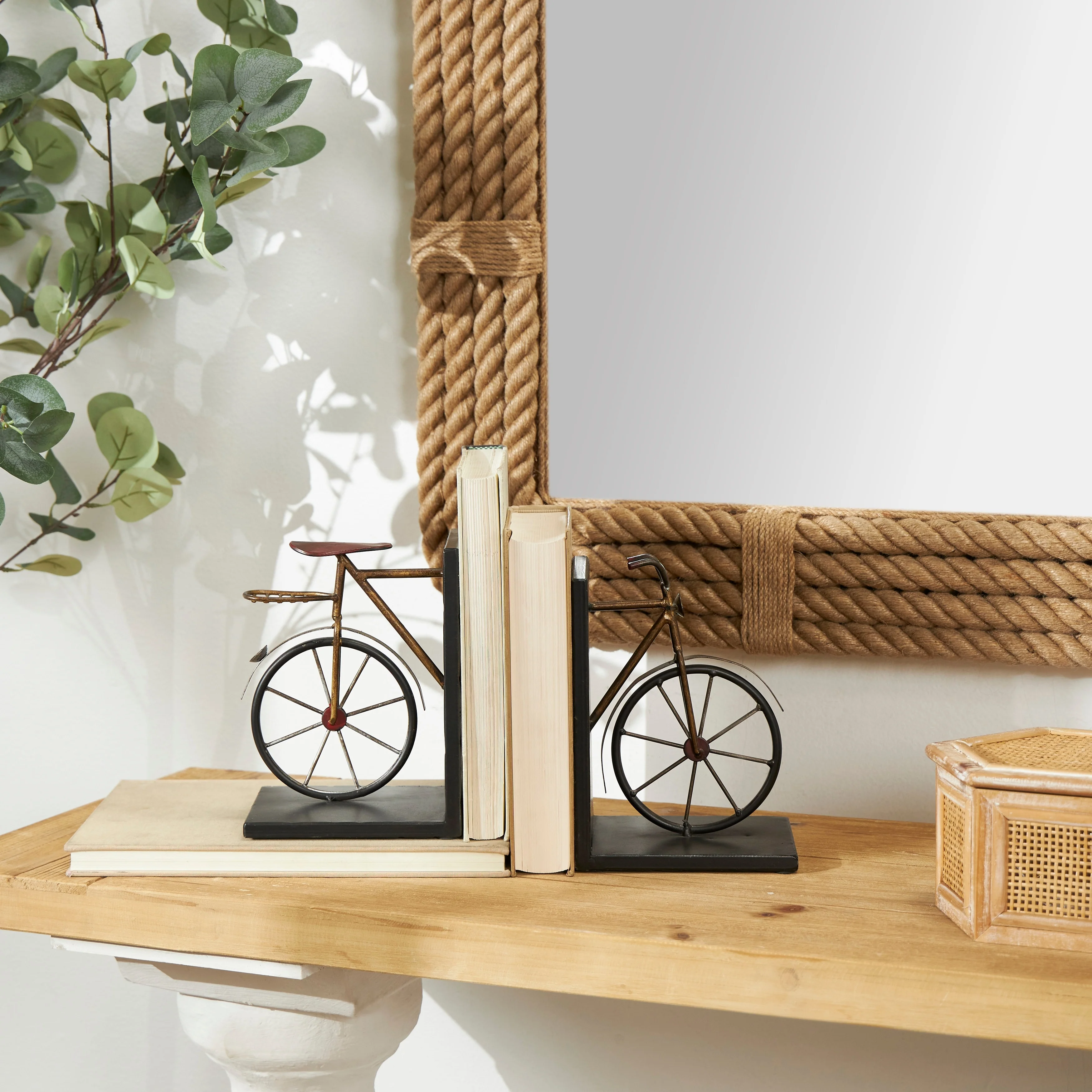 Black Iron Vintage Bookends Cars and motorcycles (Set of 2)