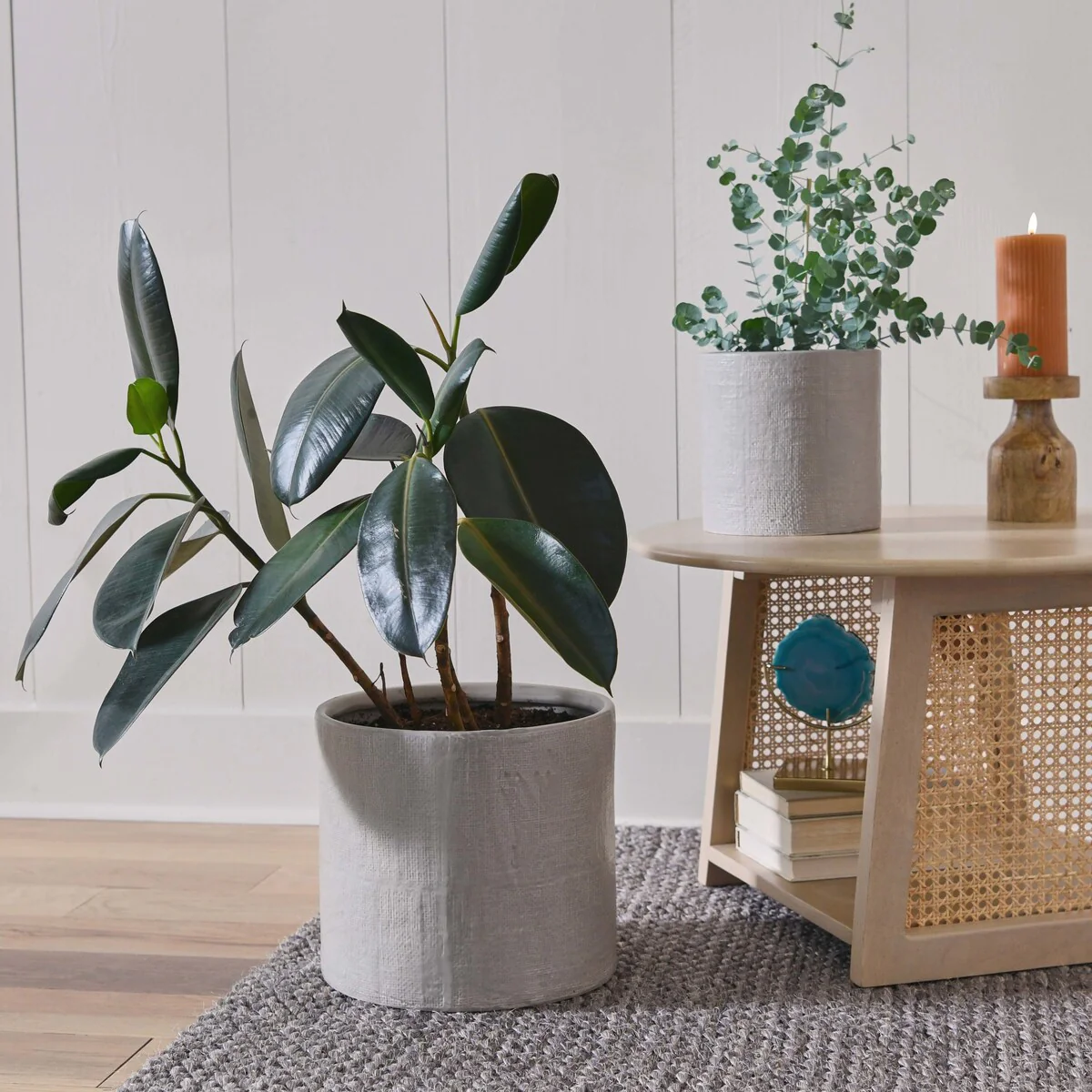 Stoneware Planters, Set of 2