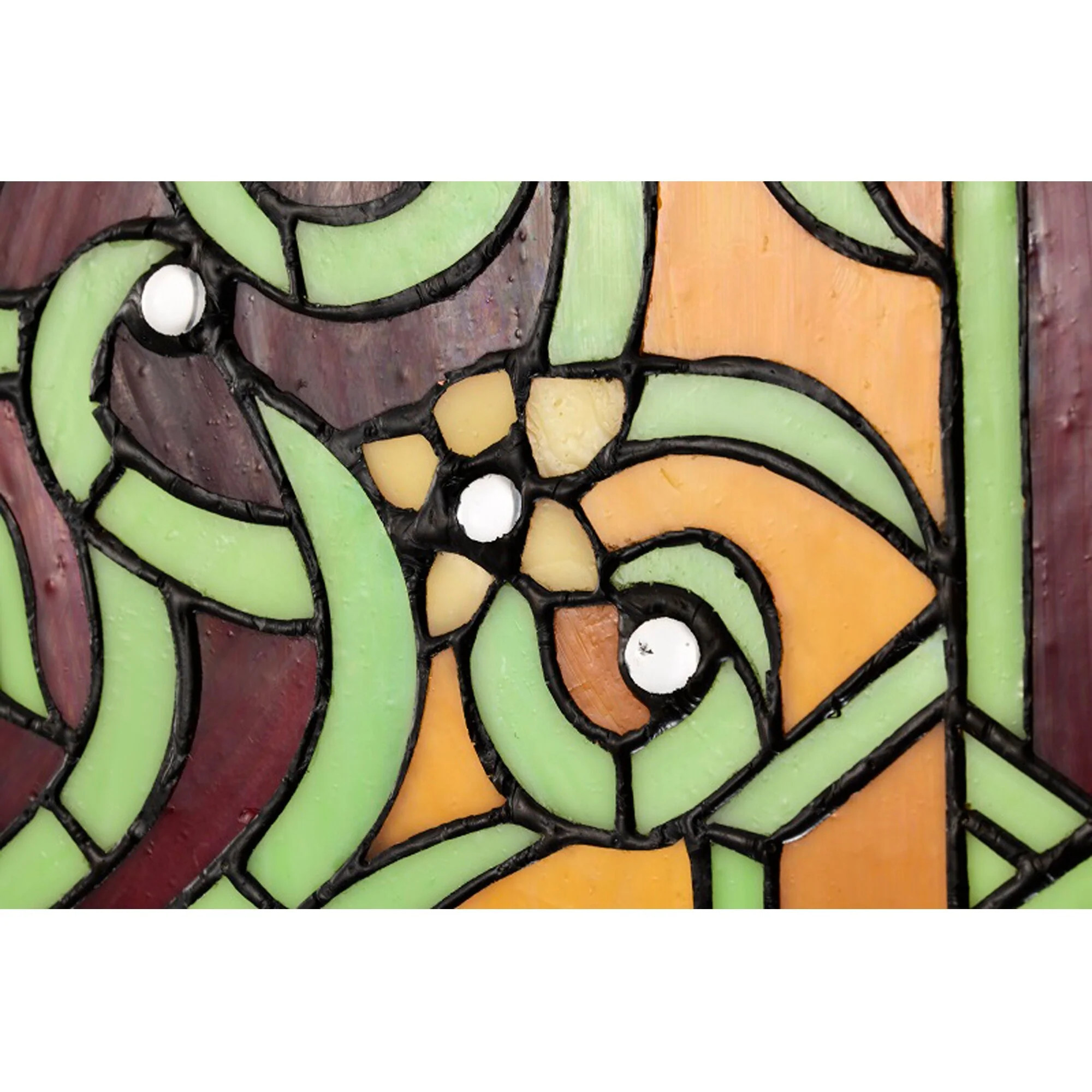 Tiffany-style Wood Frame Stained Glass Window Panel