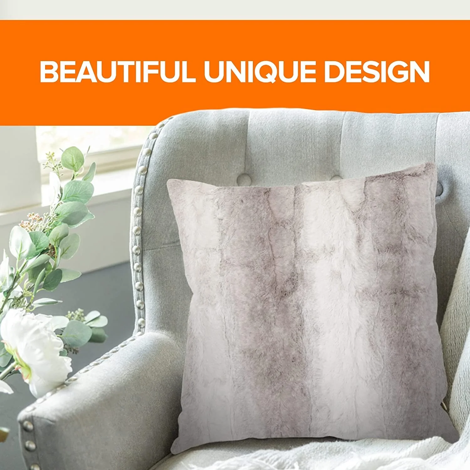 Cheer Collection Soft Cozy Leaf Design Throw Pillow Set