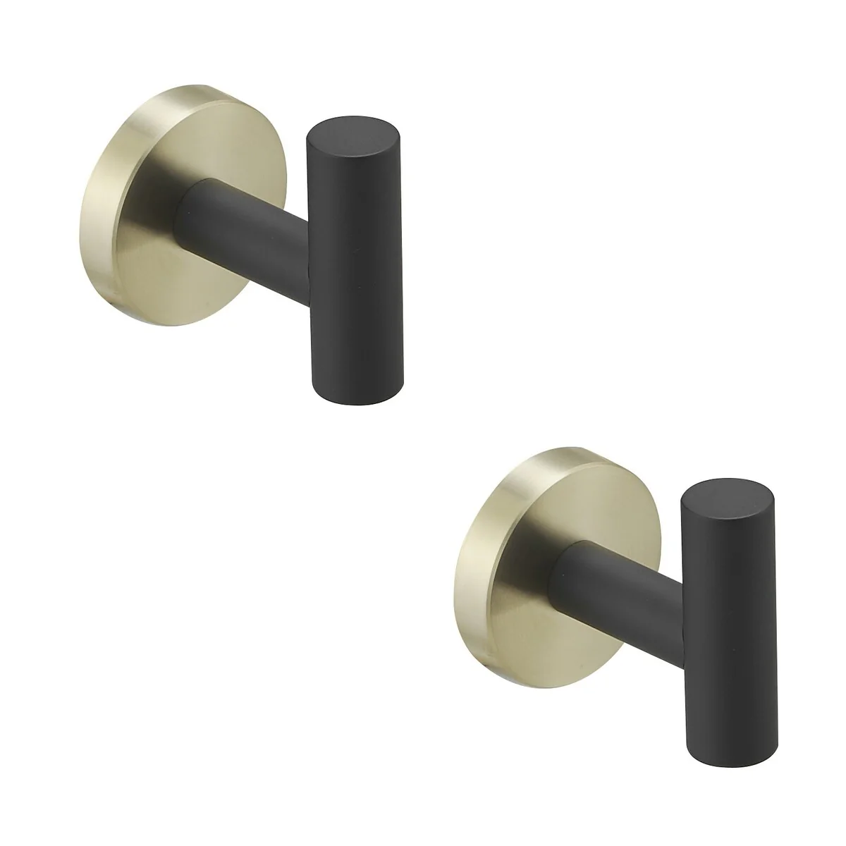 Bathroom Robe Hook Round Towel Hook in Stainless Steel(2-Pack)