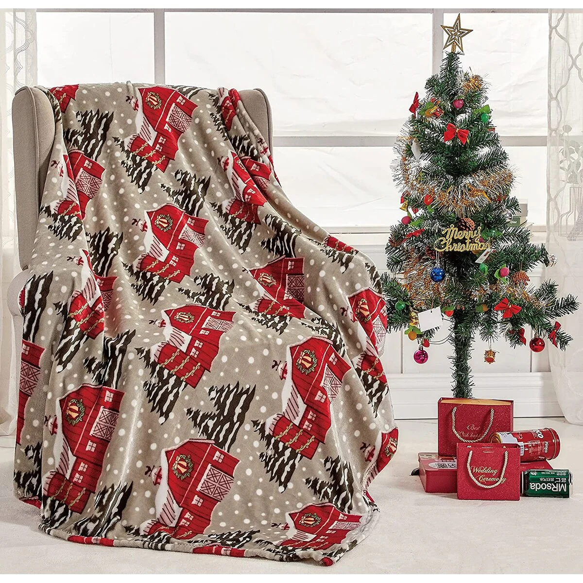 Velvet Touch Holiday Throw Fleece Blanket (50