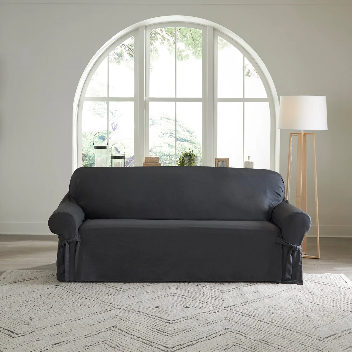 SureFit Farmhouse Basketweave 1 Piece Sofa Slipcover