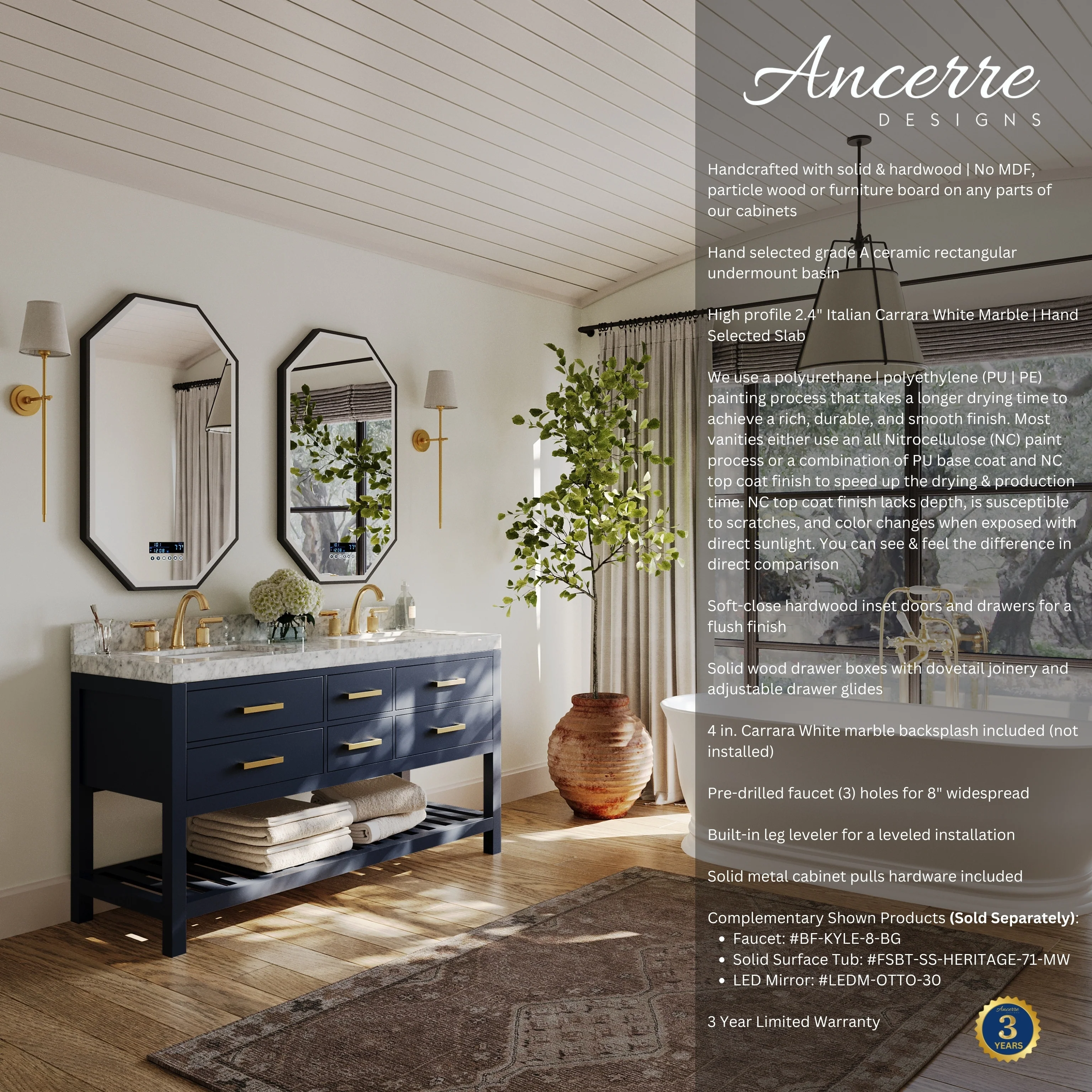 Ancerre Designs Elizabeth Bathroom Vanity Set