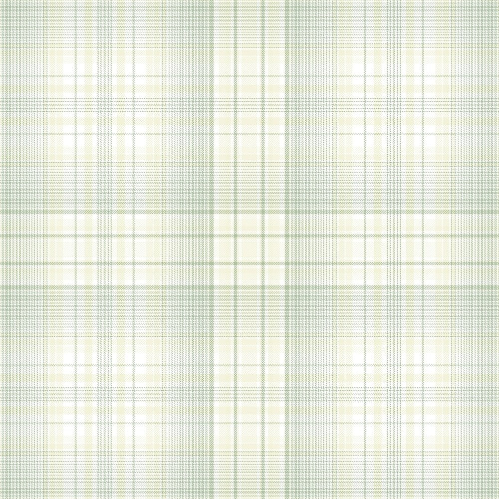 Check Plaid Wallpaper in shades of Green