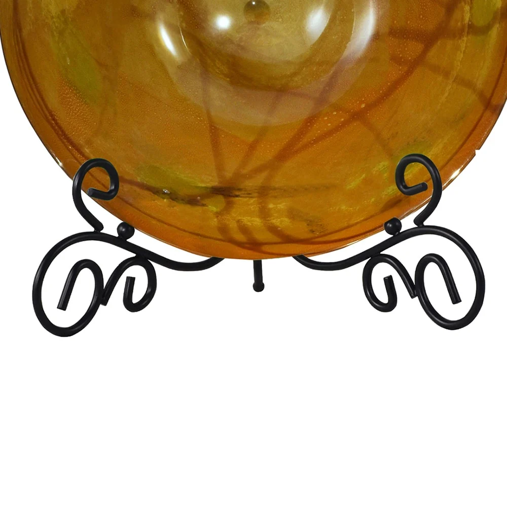San Luis Hand Blown Art Glass Charger with Stand