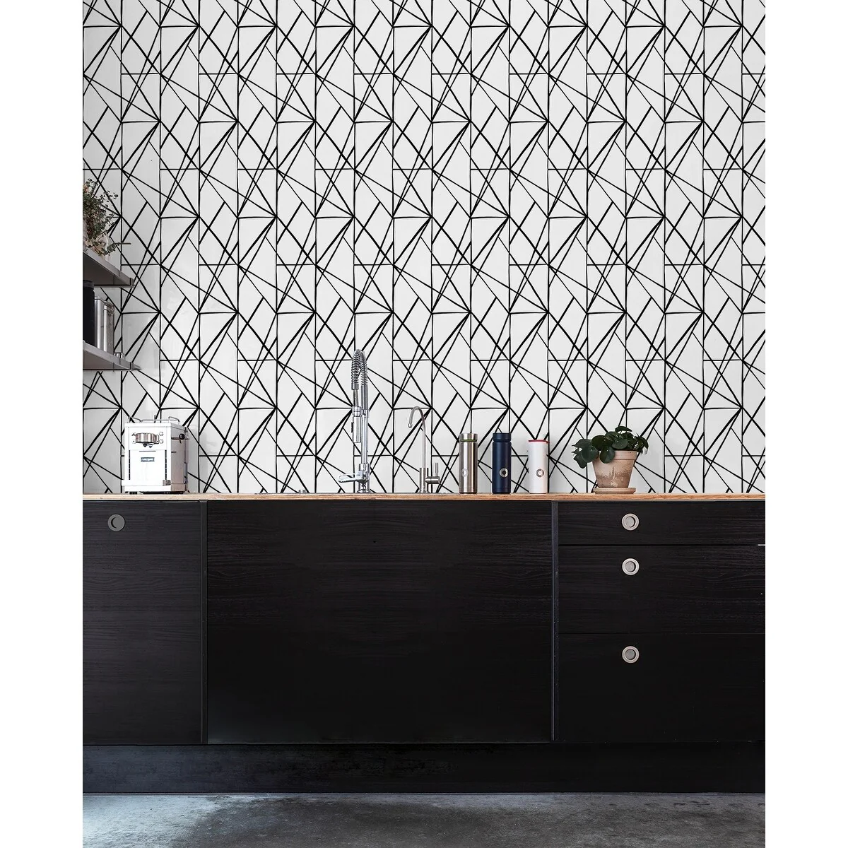 NextWall Quartz Geo Peel and Stick Wallpaper