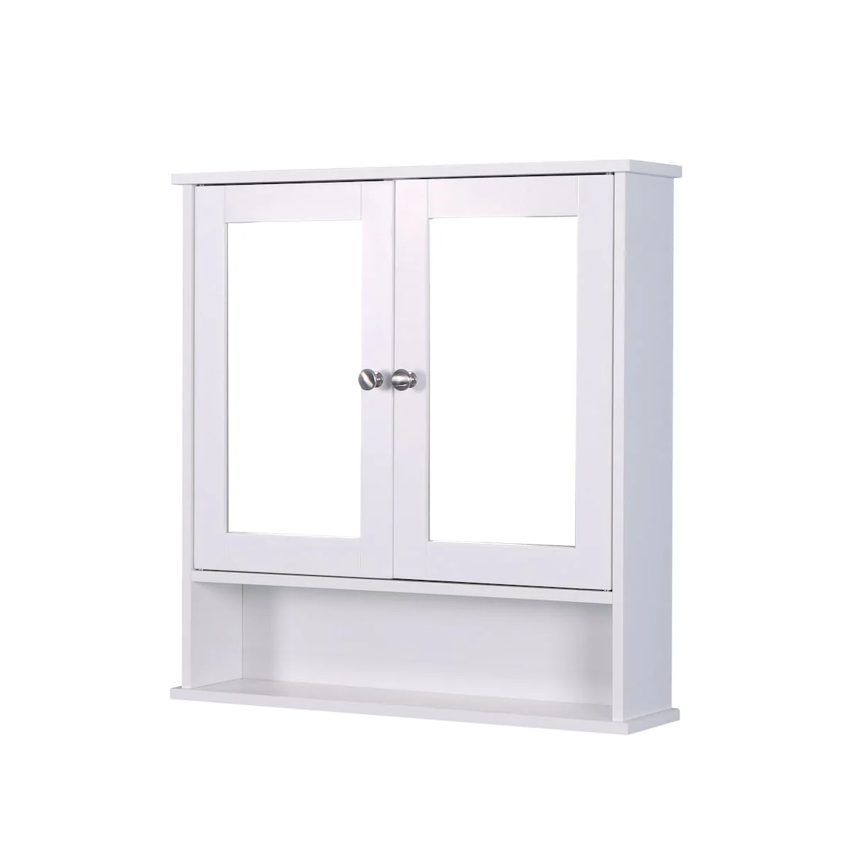Wall Mounted Bathroom Cabinet with 2 Mirror Doors and Adjustable Shelf