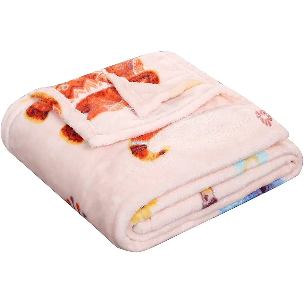 Summertime Whimsy Plush Fleece Throw Blanket (50