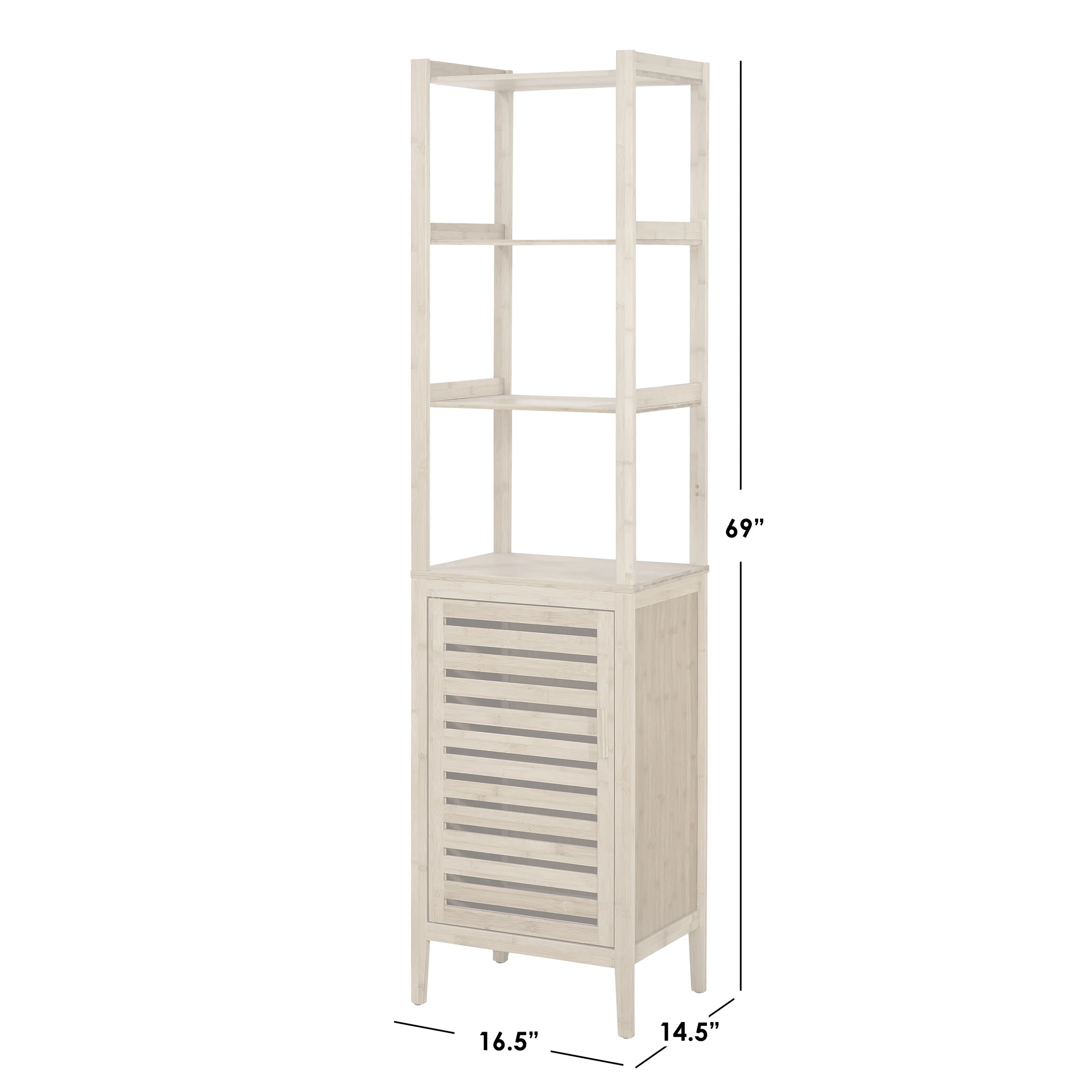 Simple Living Contemporary Natural Bamboo Linen Tower