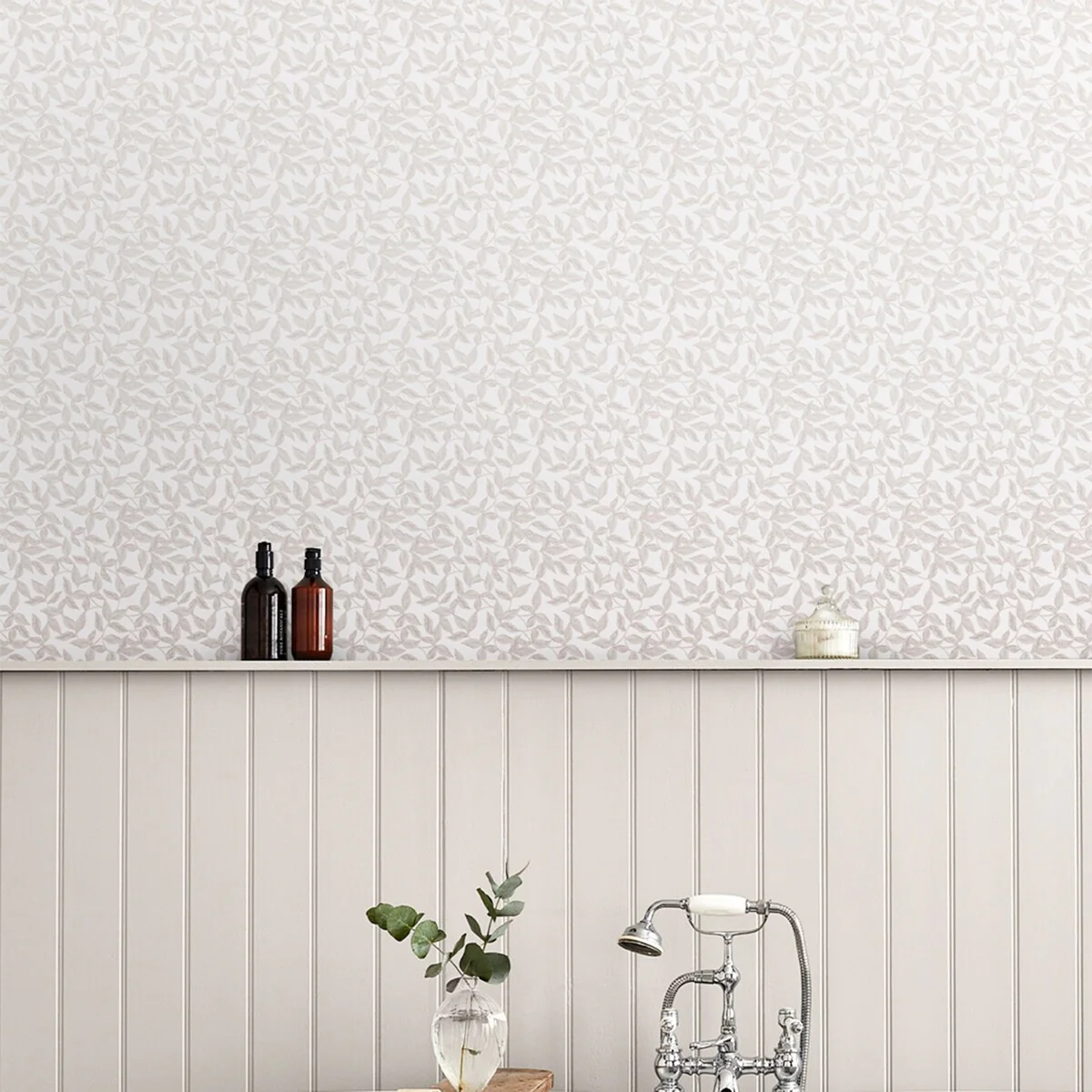 Laura Ashley Erwood Dove Grey Wallpaper - N/A