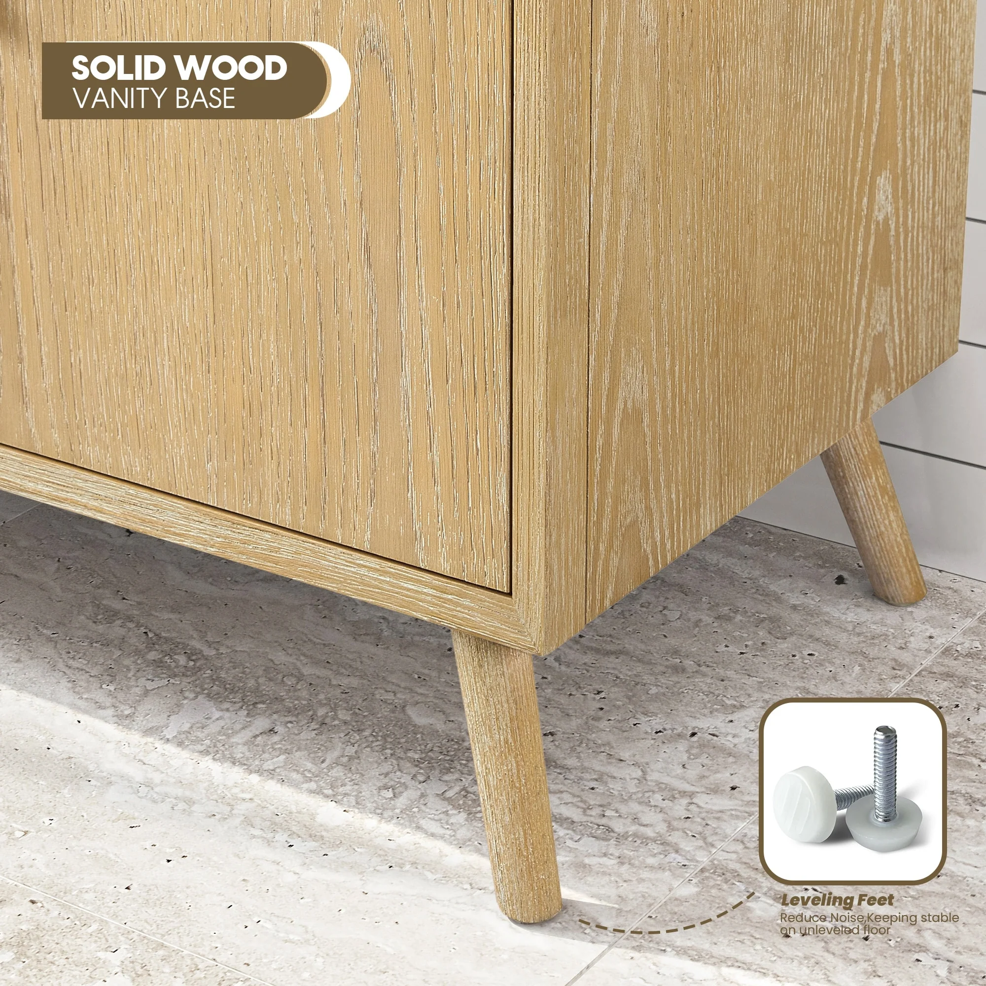 Delhi Bath Vanity with White Ceramic Basin Top without Mirror