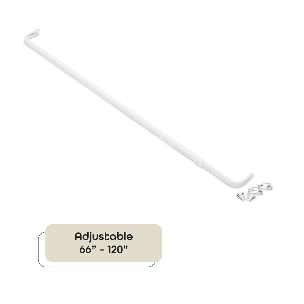ACHIM Fantasia Single Curtain Rod 2.5