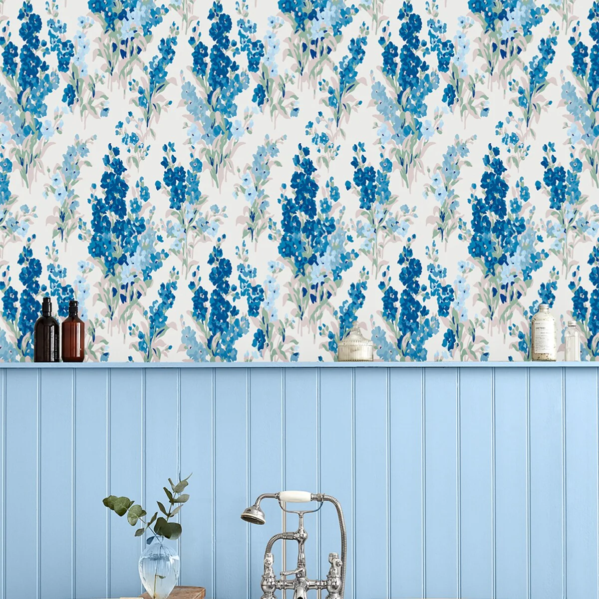 Laura Ashley Stocks Blue Sky Wallpaper - N/A