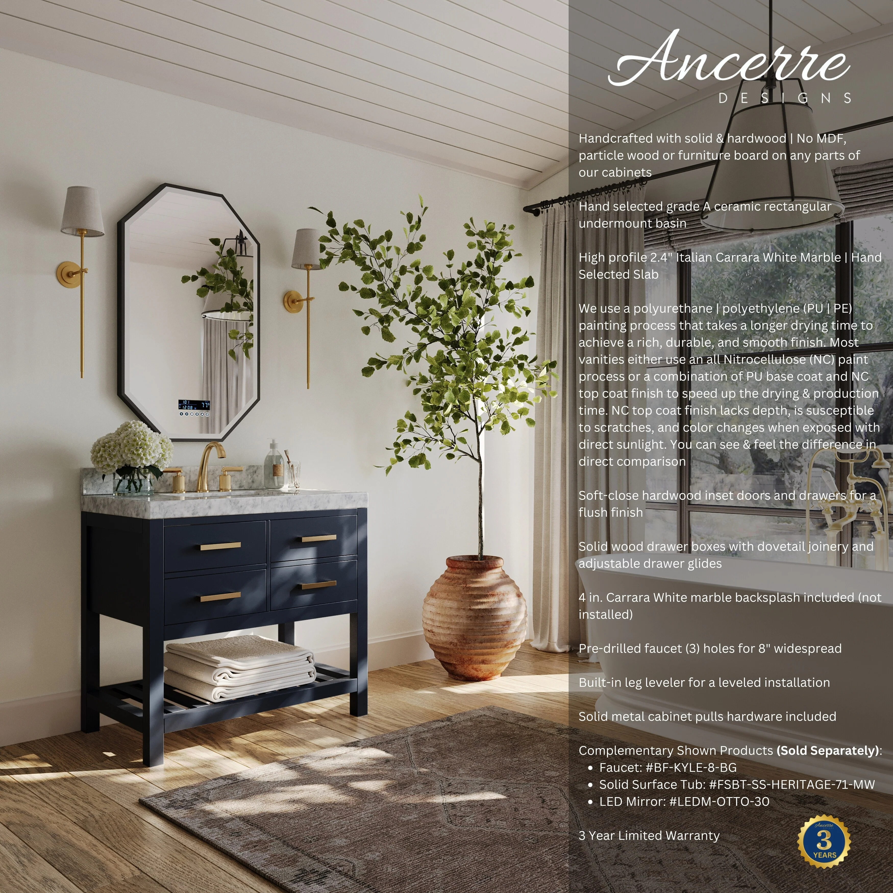 Ancerre Designs Elizabeth Bathroom Vanity Set