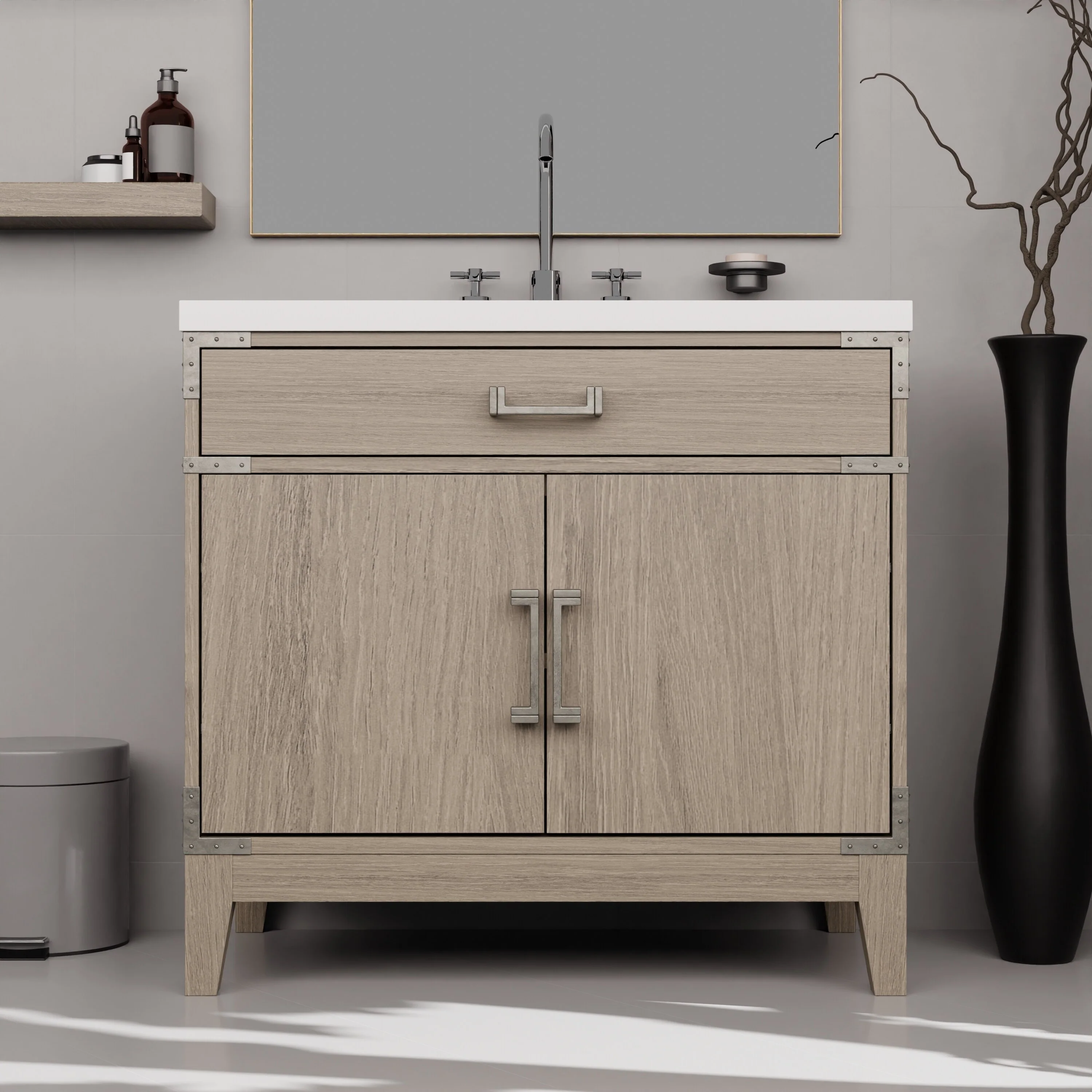 Laurel Bath Vanity Quartz Top, Sink and Faucet