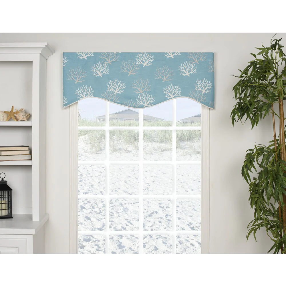 Captiva Blue Shaped Valance