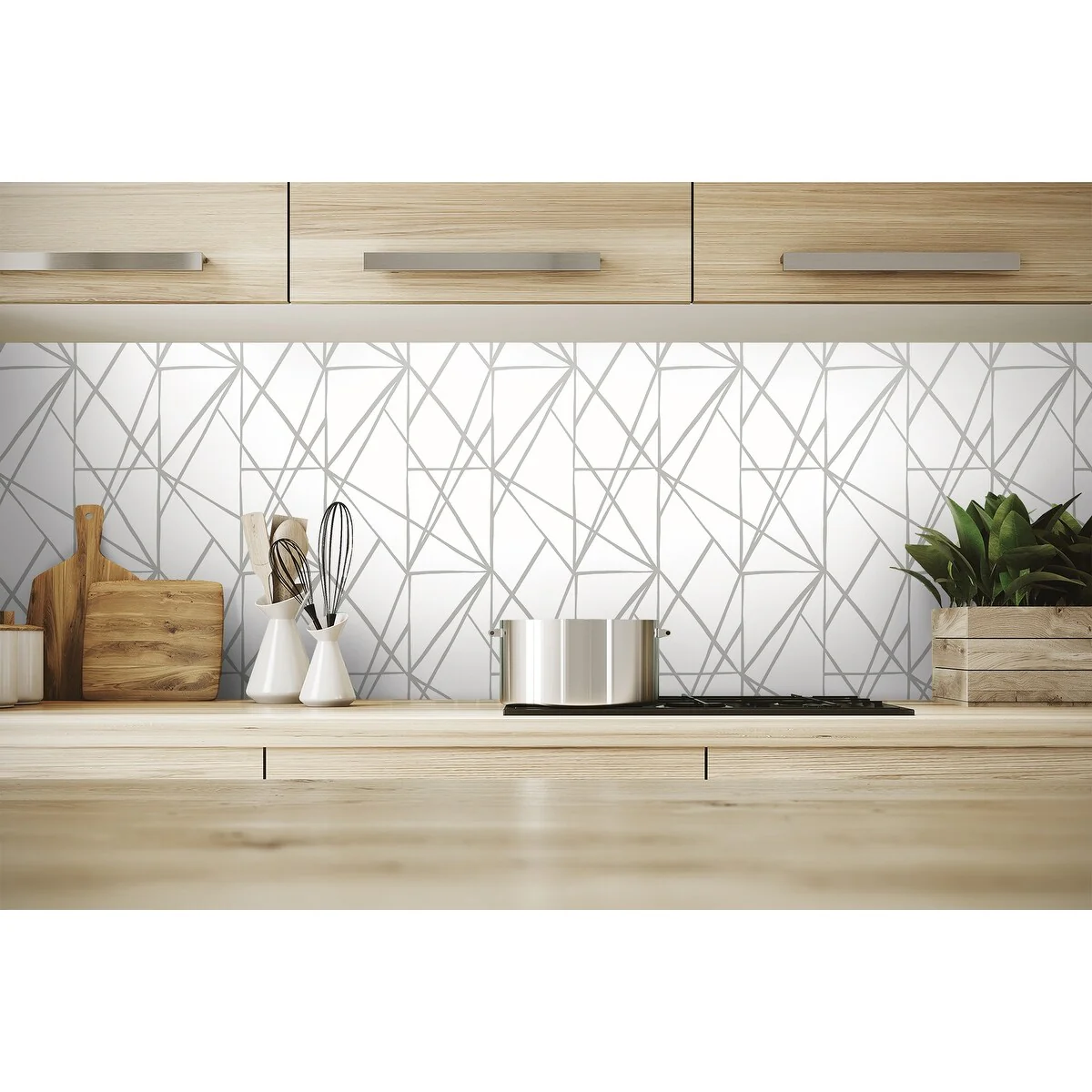 NextWall Quartz Geo Peel and Stick Wallpaper