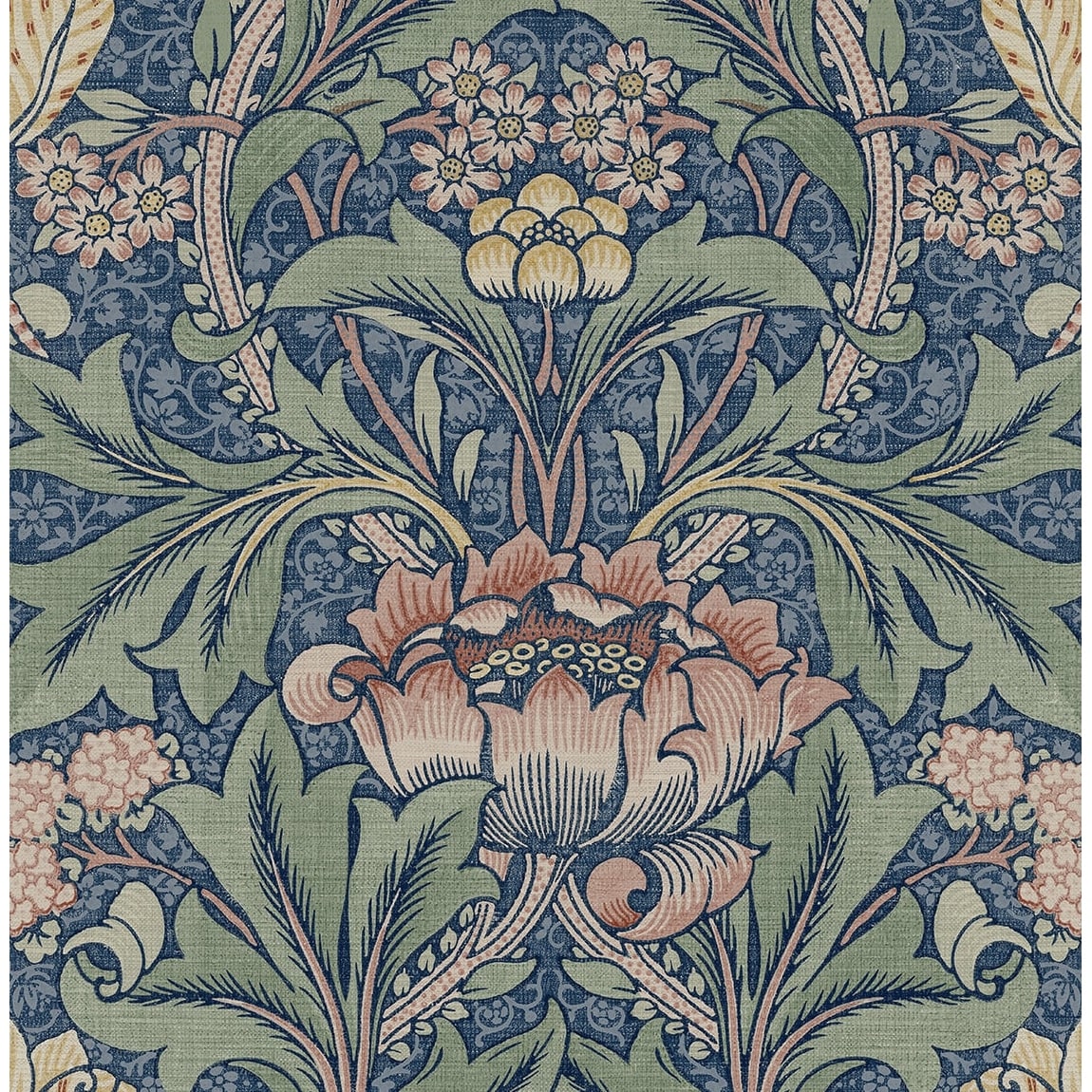 NextWall Acanthus Floral Peel and Stick Wallpaper