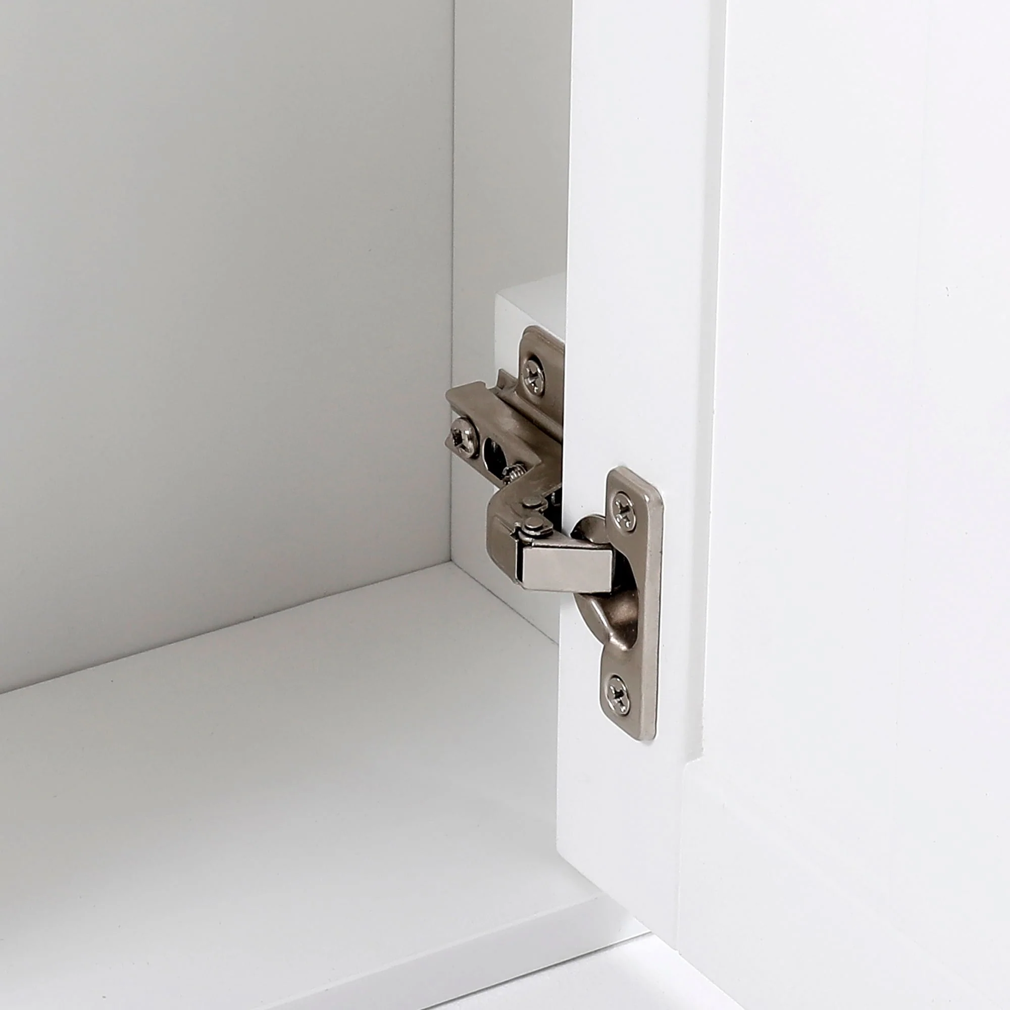 White MDF Wood Bathroom 1-Door Wall Storage Cabinet - 19.96