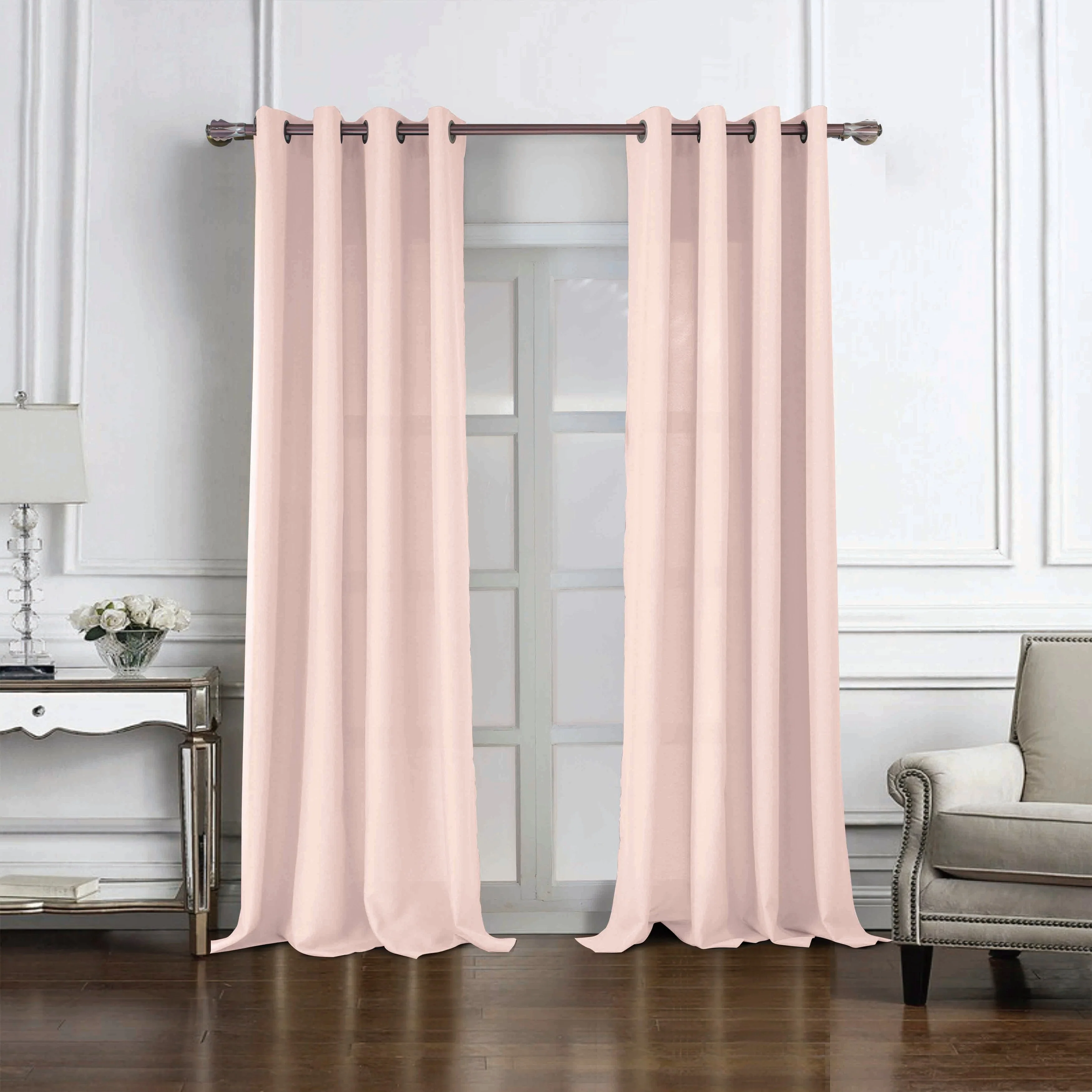 Cole Textured Grommet Window Curtain Panel 90