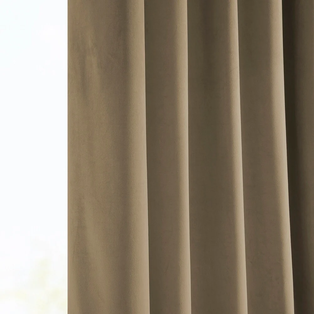 Exclusive Fabrics Plush Velvet Room Darkening Curtain (1 Panel)