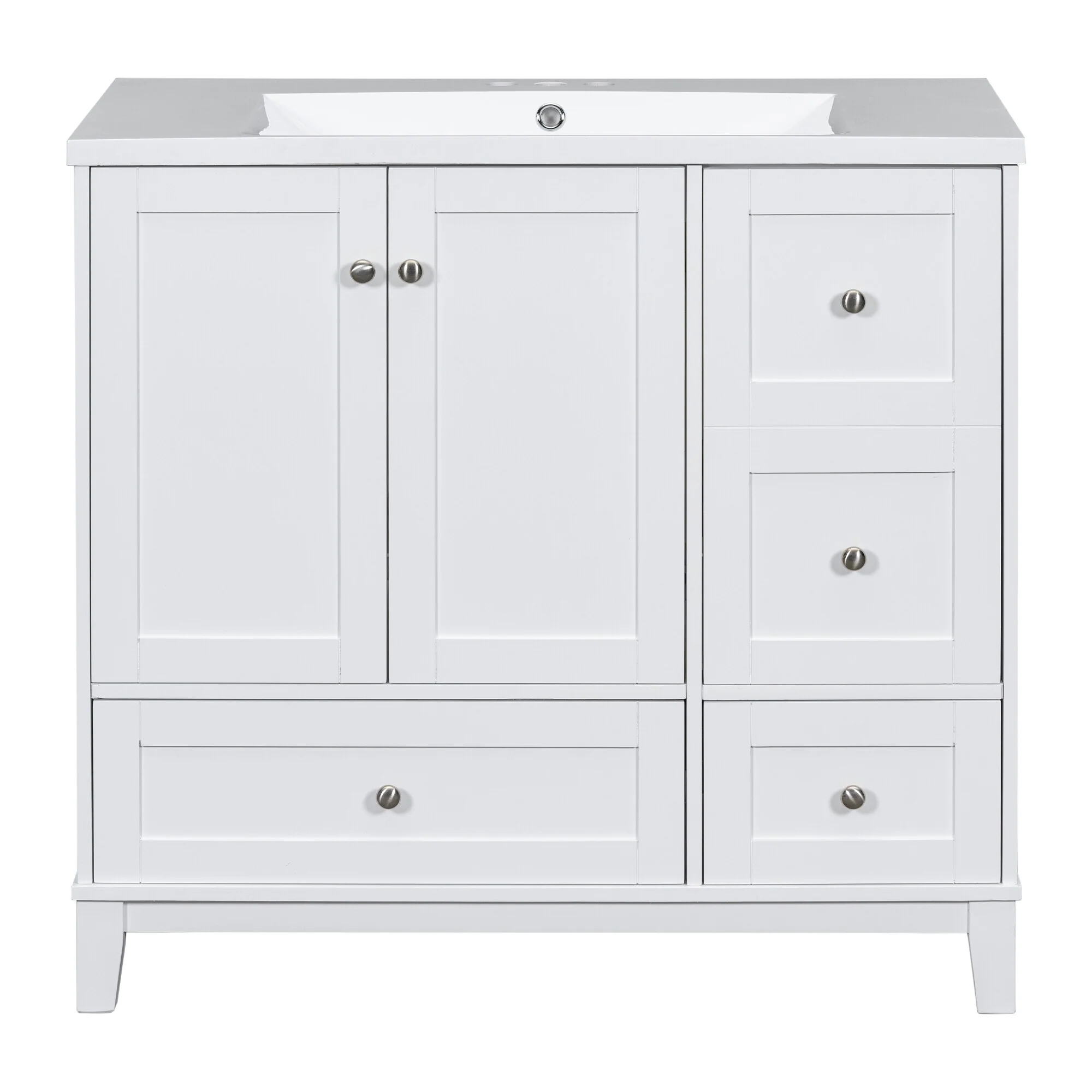 36 Inch Modern Bathroom Vanity with USB Charging