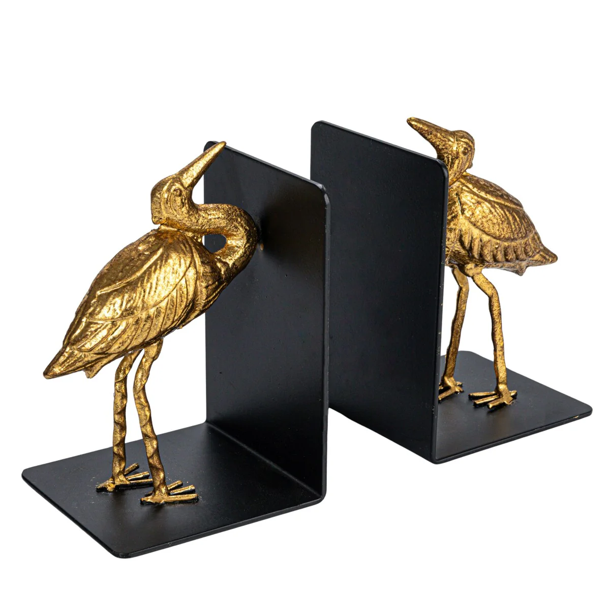 Decorative Cast Iron Bird Bookends, Set of 2 - 4.4